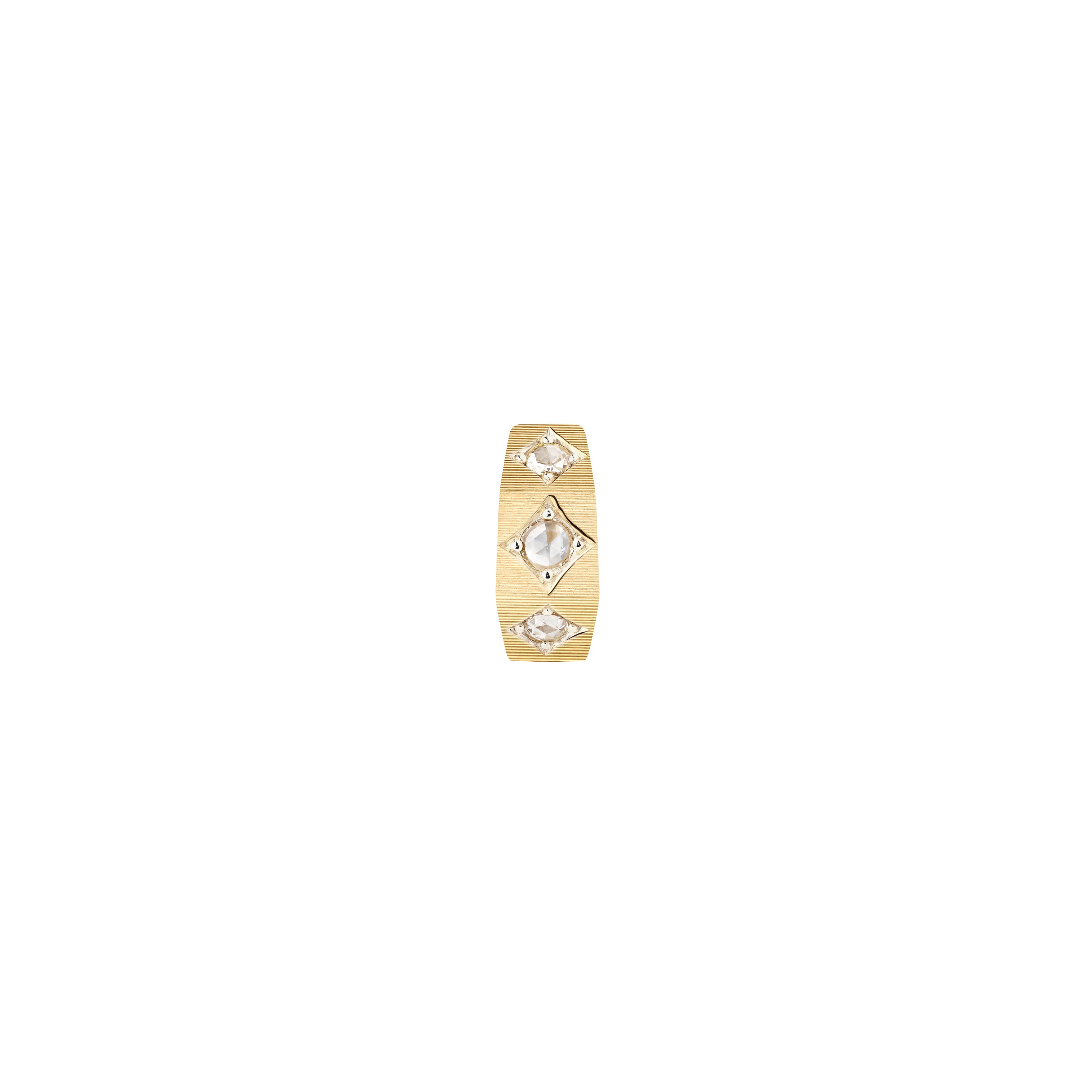 Small Satin Diamond Ecrou Earrings
