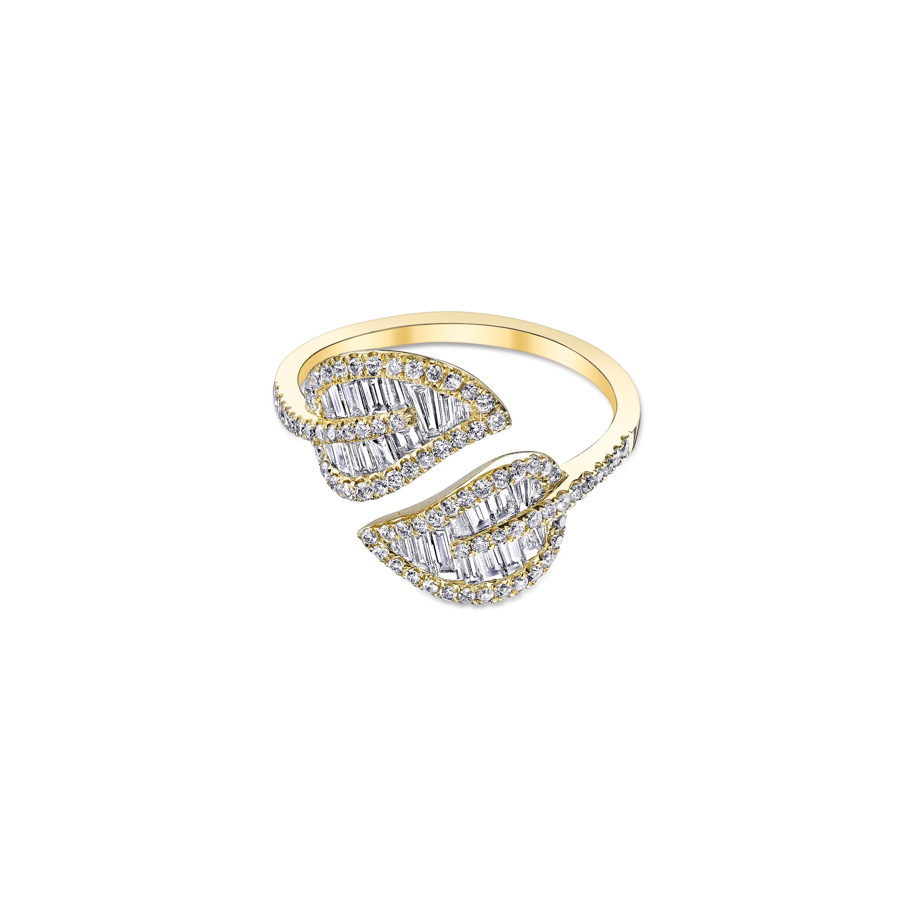small diamond leaf ring by Antia Ko Tiny Gods