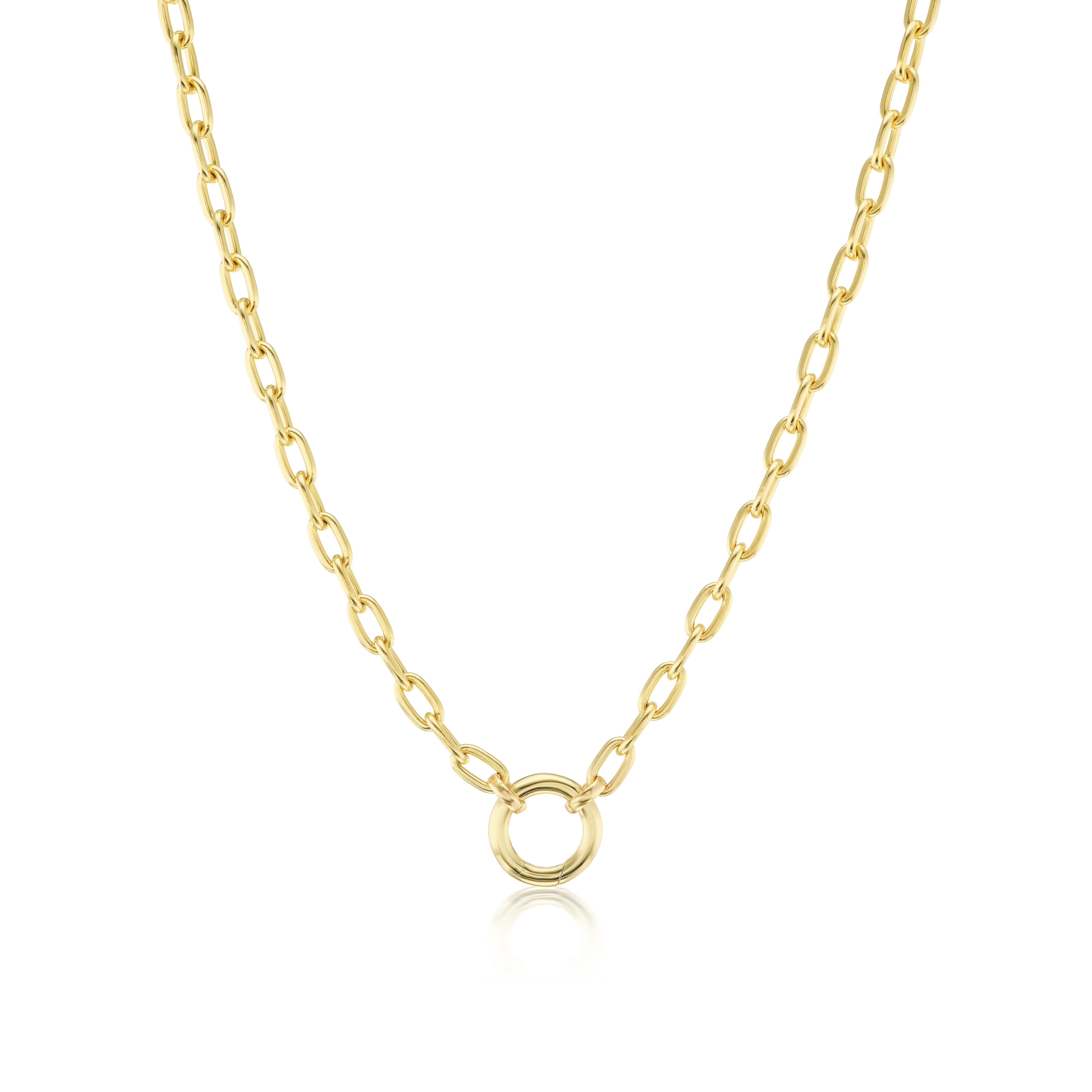 small Olivia chain pendant charm necklace tiny gods yellow gold
