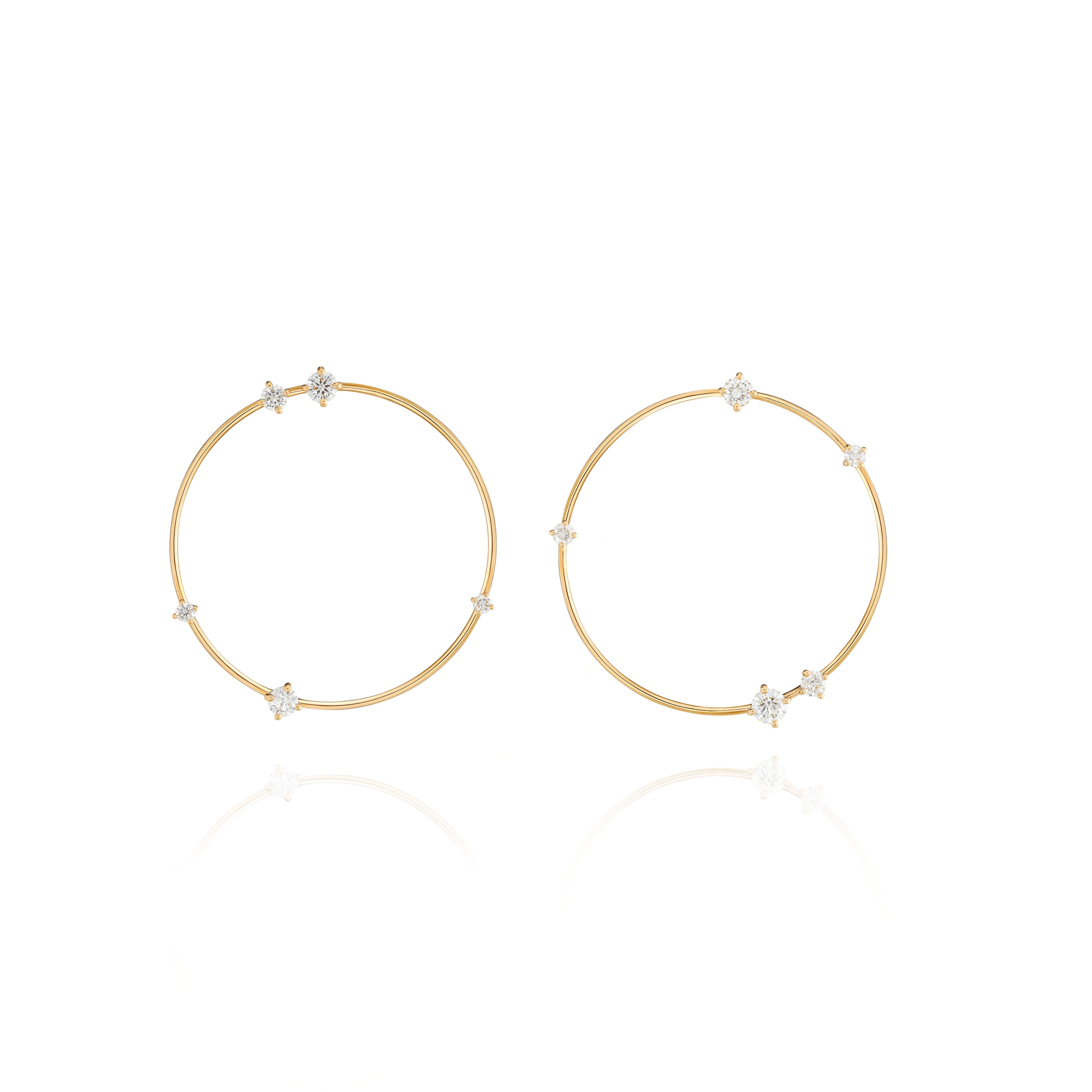 18k yellow gold diamond color earrings by Fernando Jorge Tiny Gods