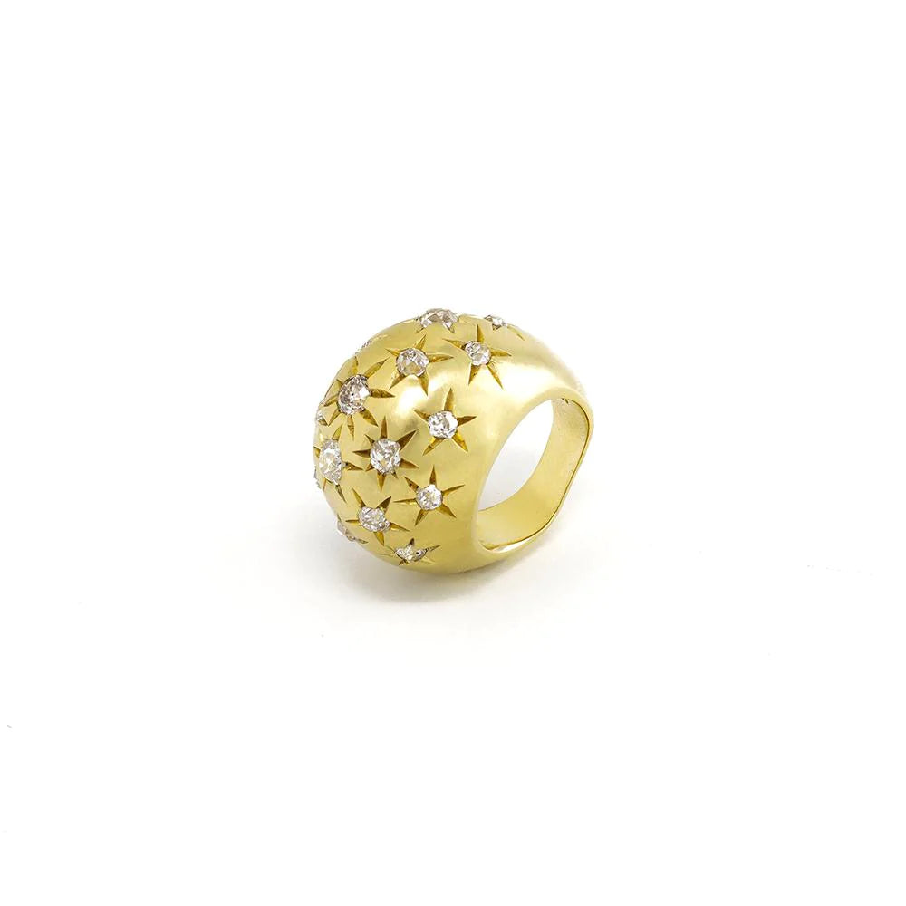 Diamond Stardust Dome Ring