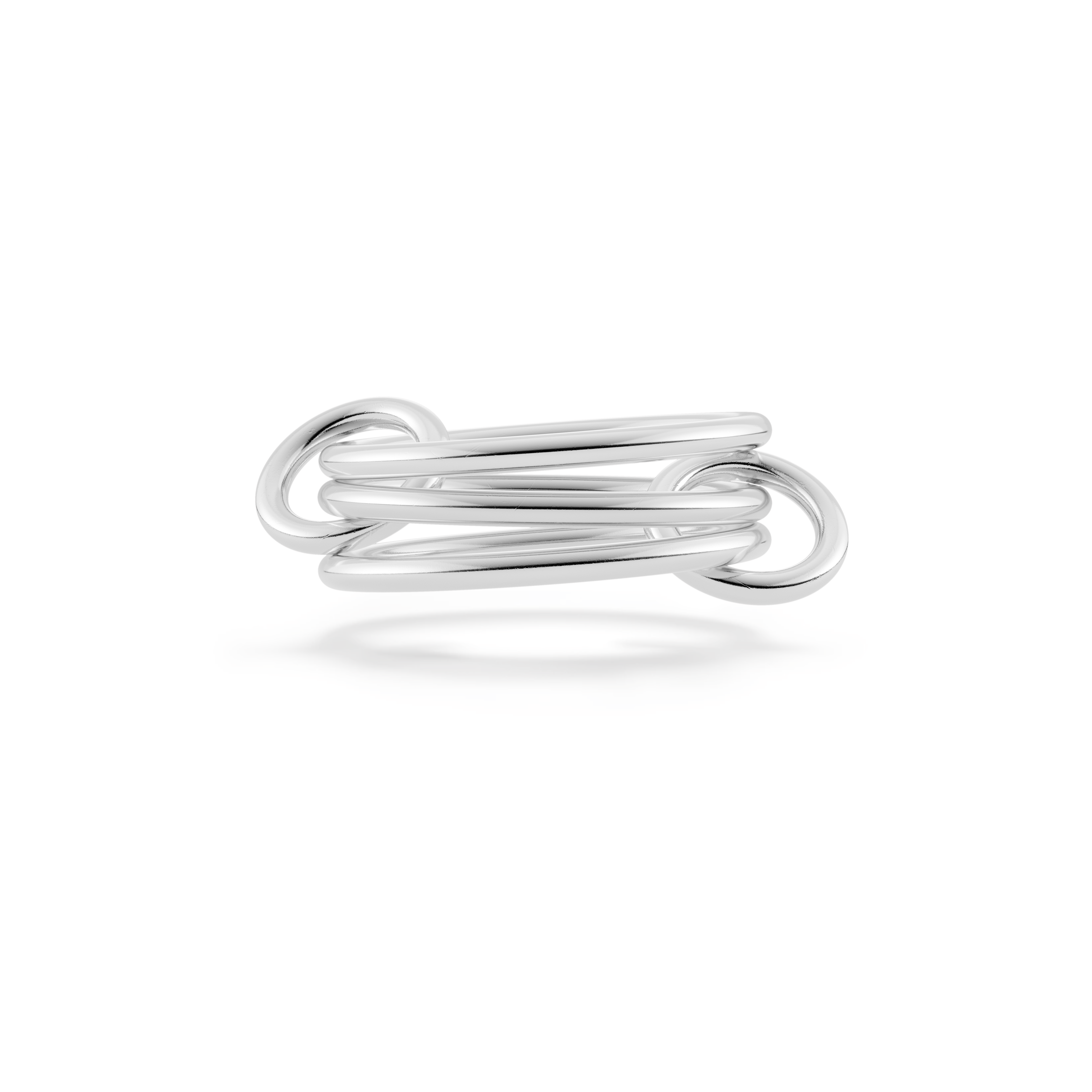 sterling silver three linked band solarium silver ring by Spinelli Tiny gods