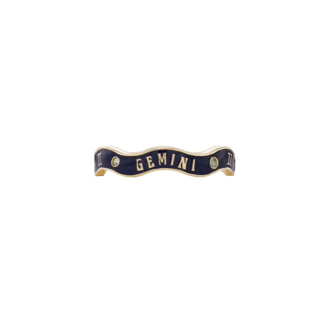 14k yellow gold Green Tourmaline & Agate Lollipop Ring by Retrouvai at tiny gods