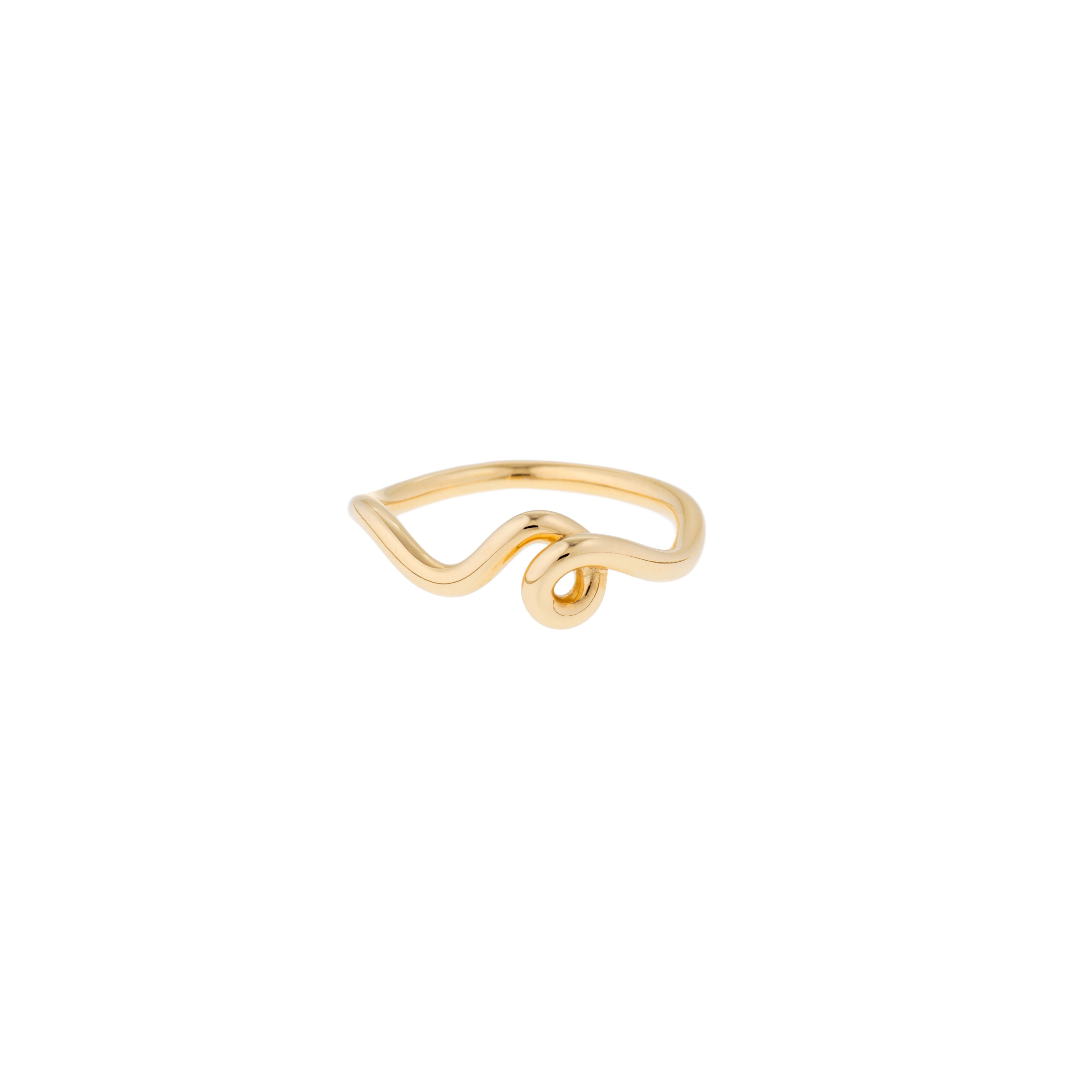 wow mega ring mono yellow gold by Bea Bongiasca Tiny Gods