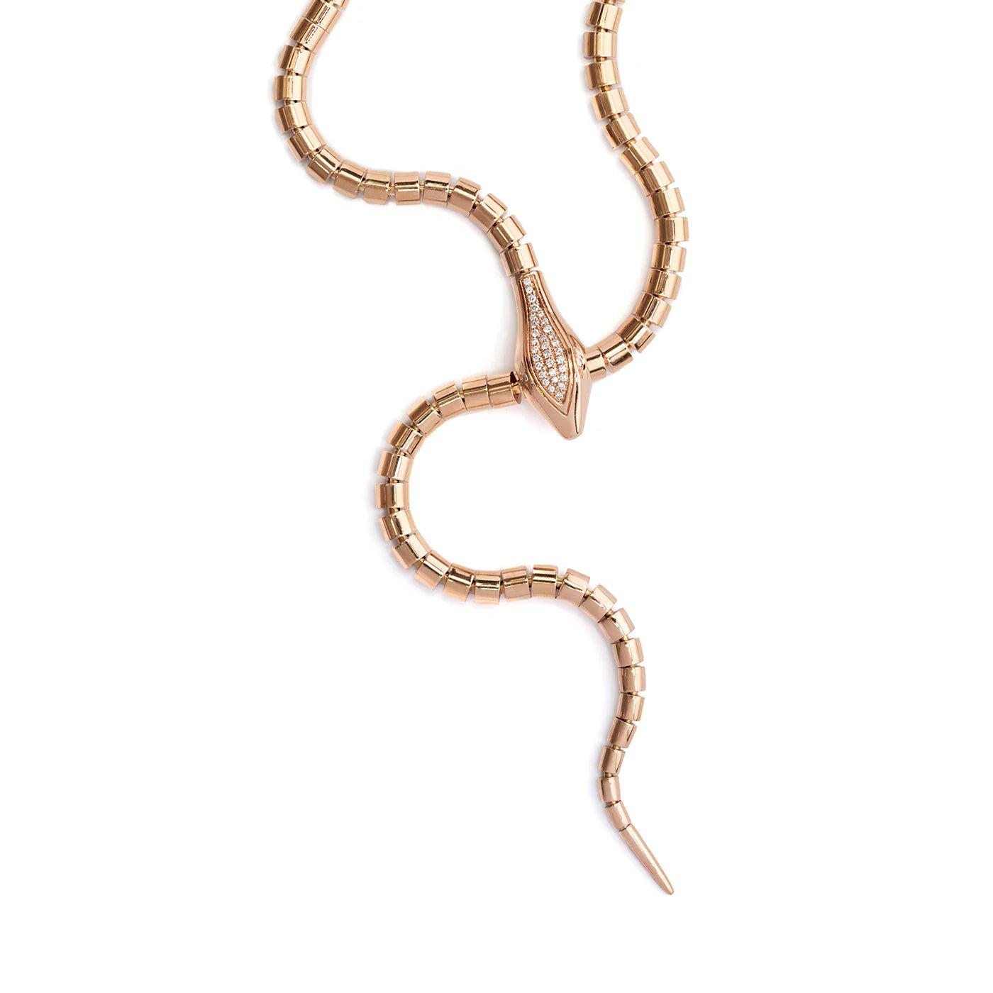 Wrap Around Snake Lariat with Diamonds