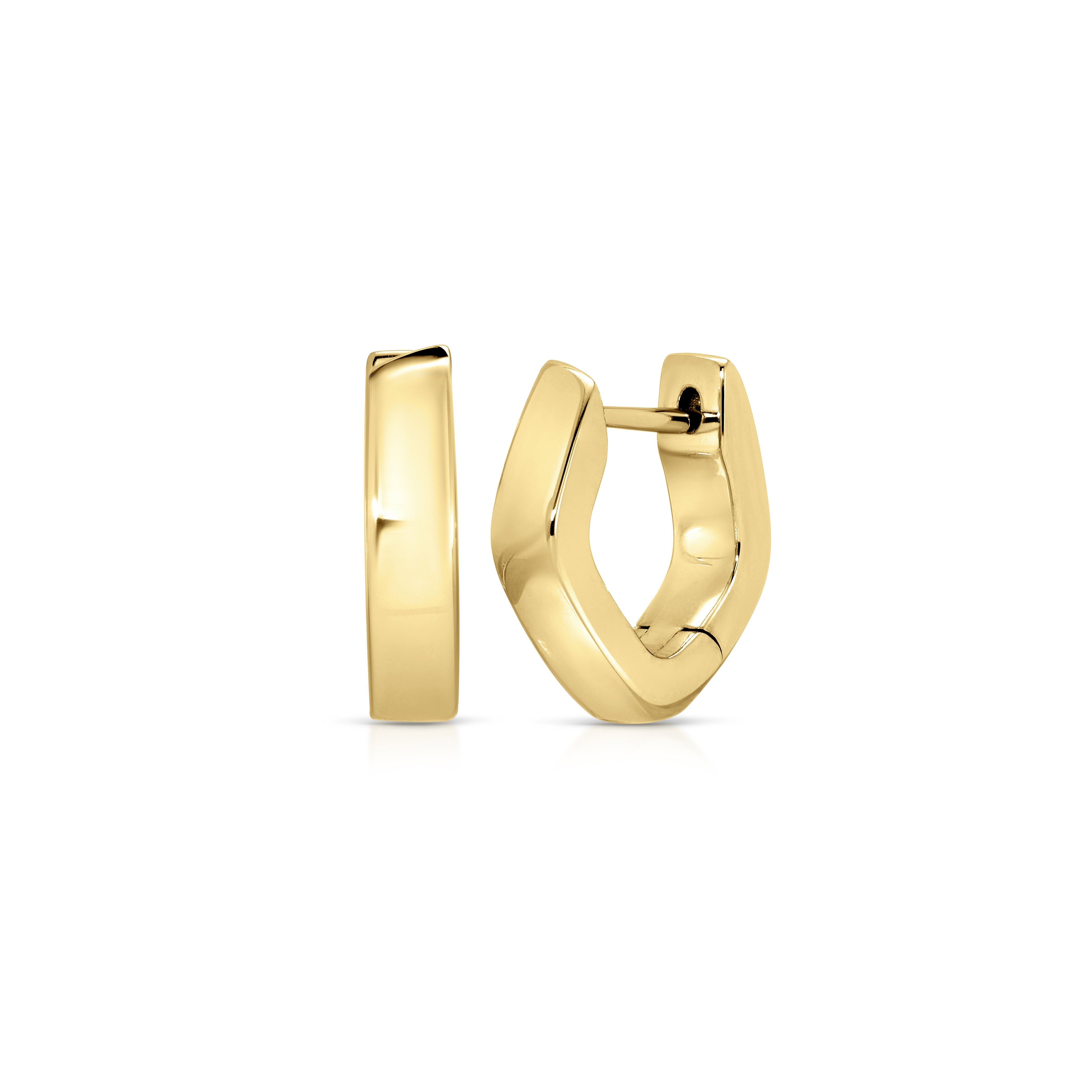 yellow 18k gold georgie Huggies anita ko tiny gods earrings