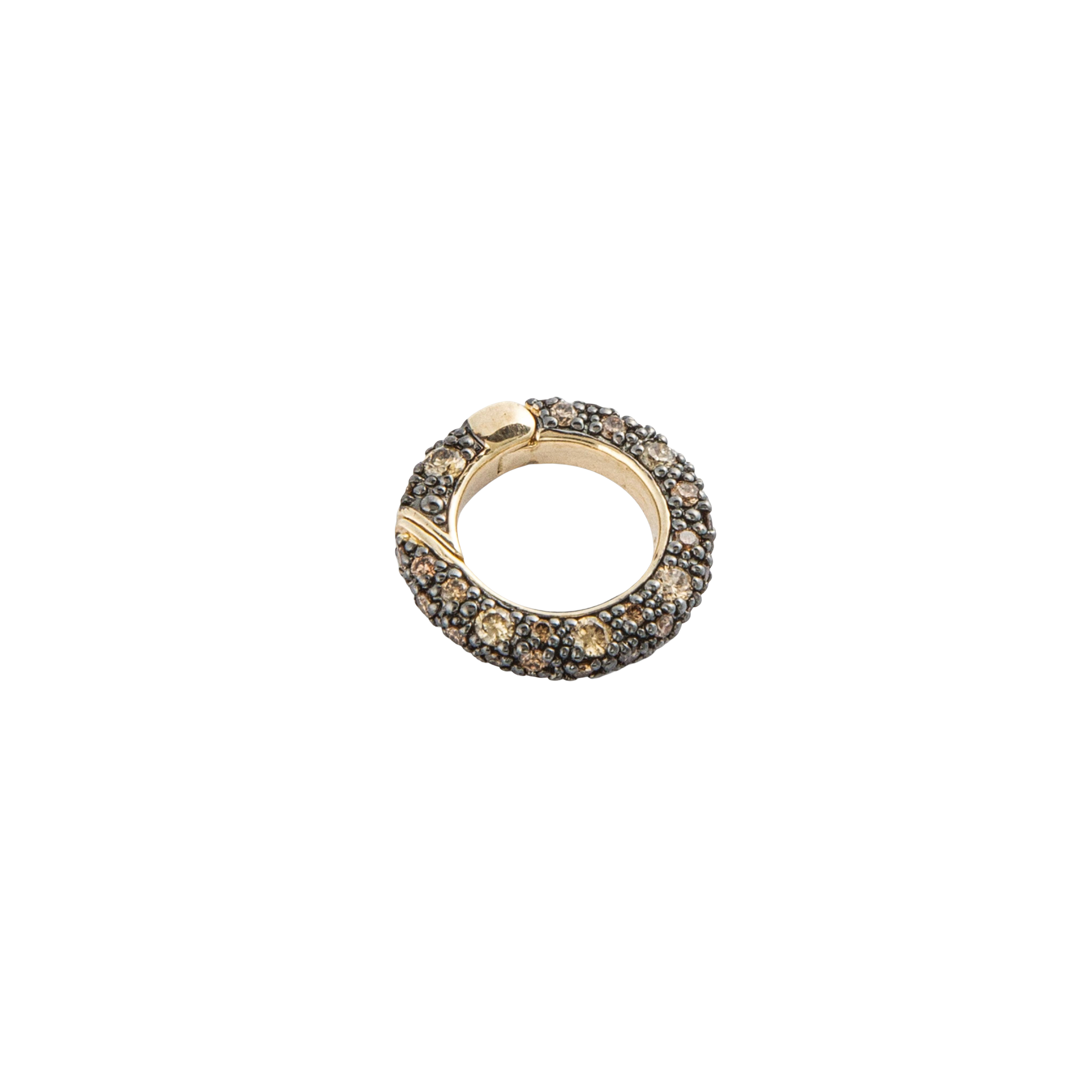 14k yellow gold cognac diamond enhancer bail connector hinge clasp by Lucy Delius Tiny Gods