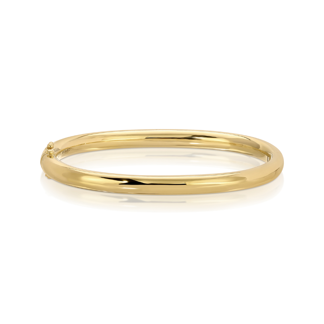 yellow gold cosmo bangle bracelet Anita ko tiny gods