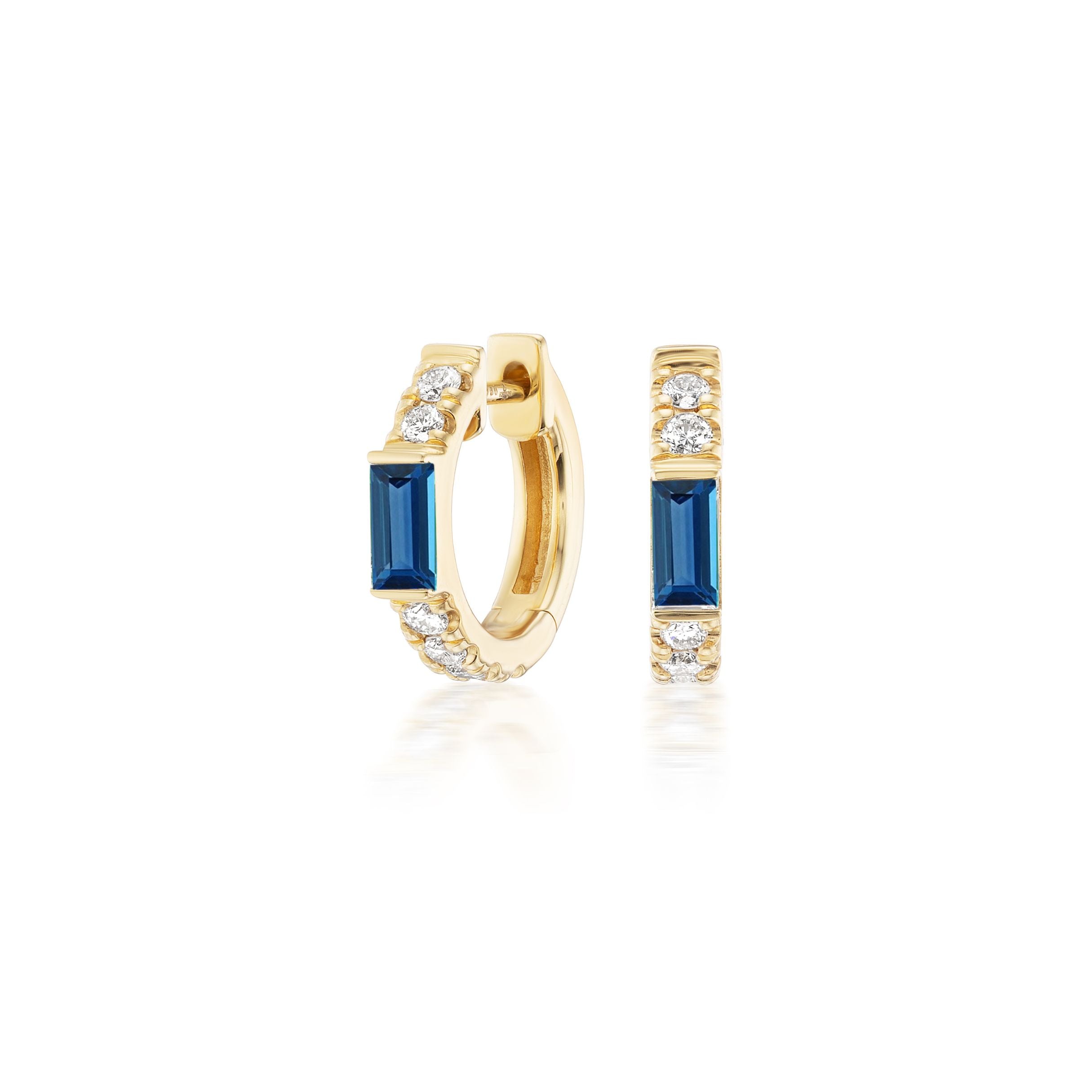 yellow gold diamond blue sapphire Otto Huggies sorellina tiny gods