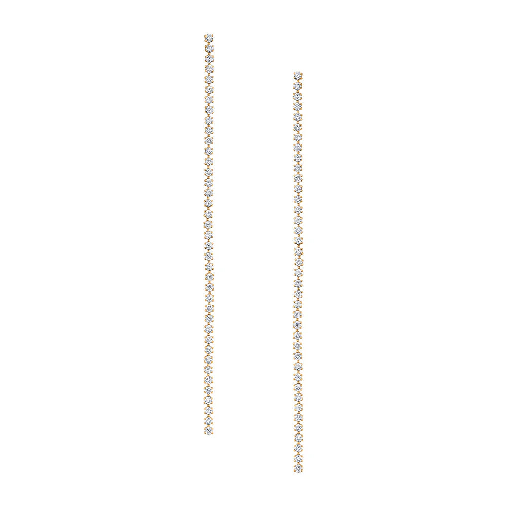 18k yellow gold Hepburn diamond drop dangle earring by Anita Ko Tiny Gods