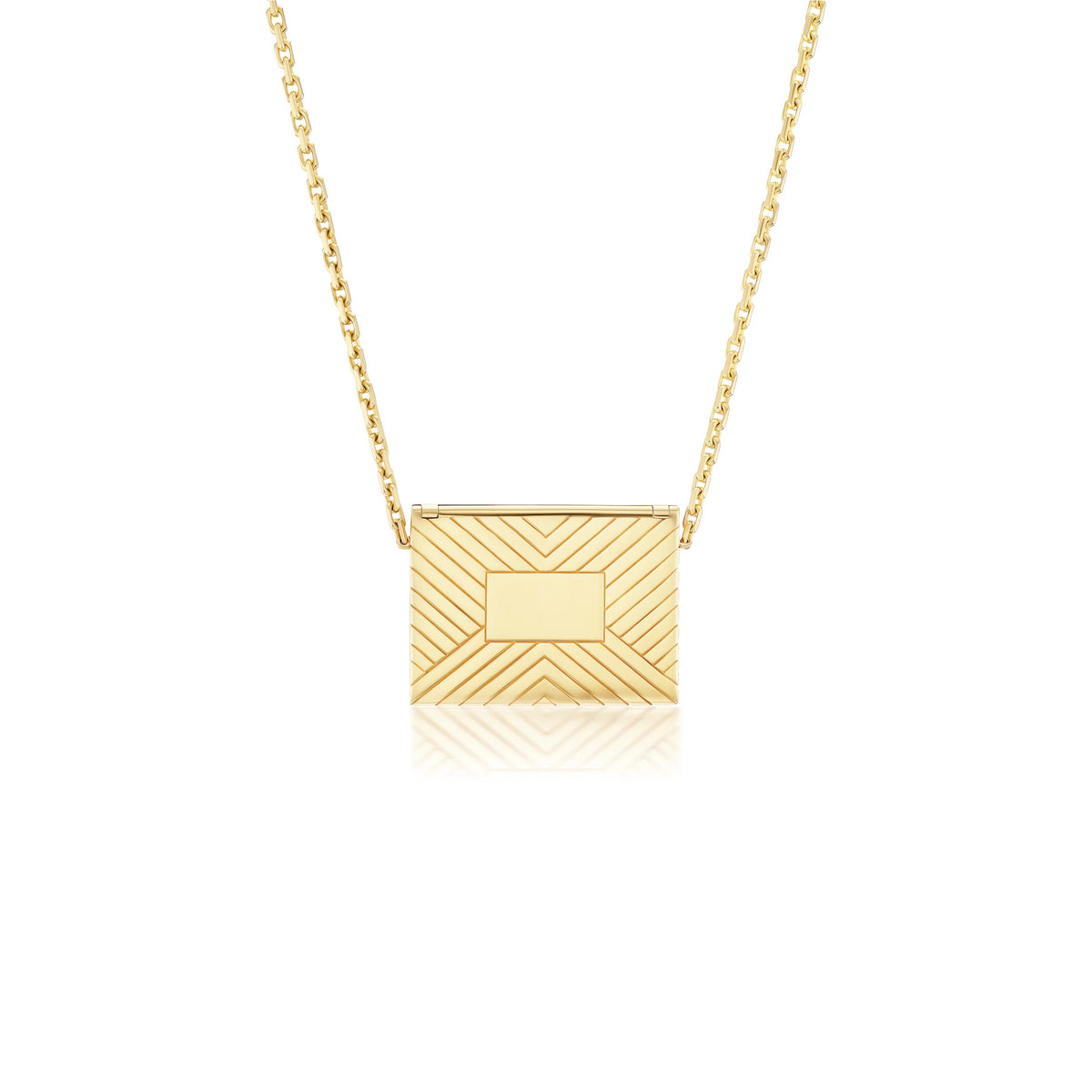 18k yellow gold diamond love letter necklace by Sorellina Tiny Gods