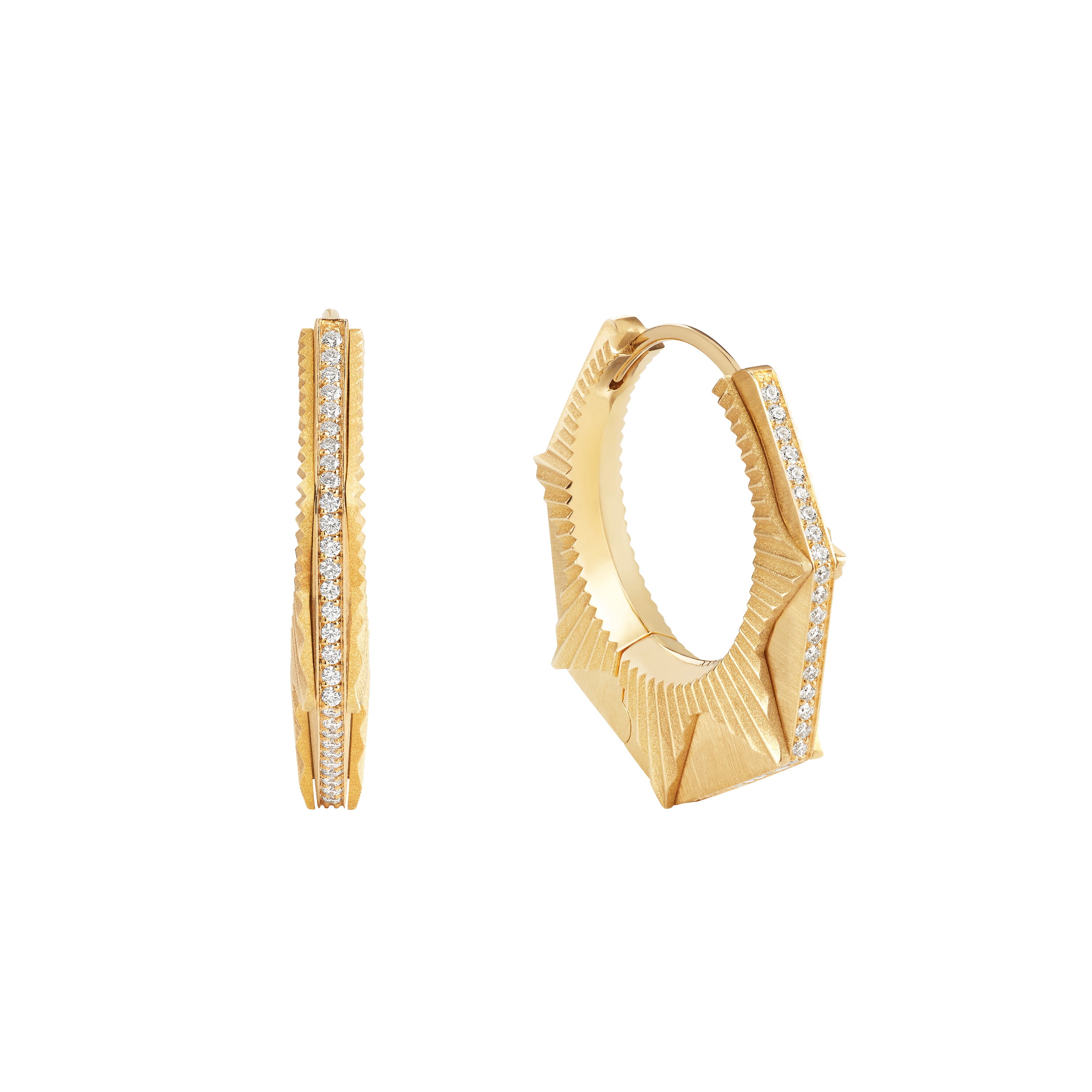 Large Diamond NYC GM Earrings