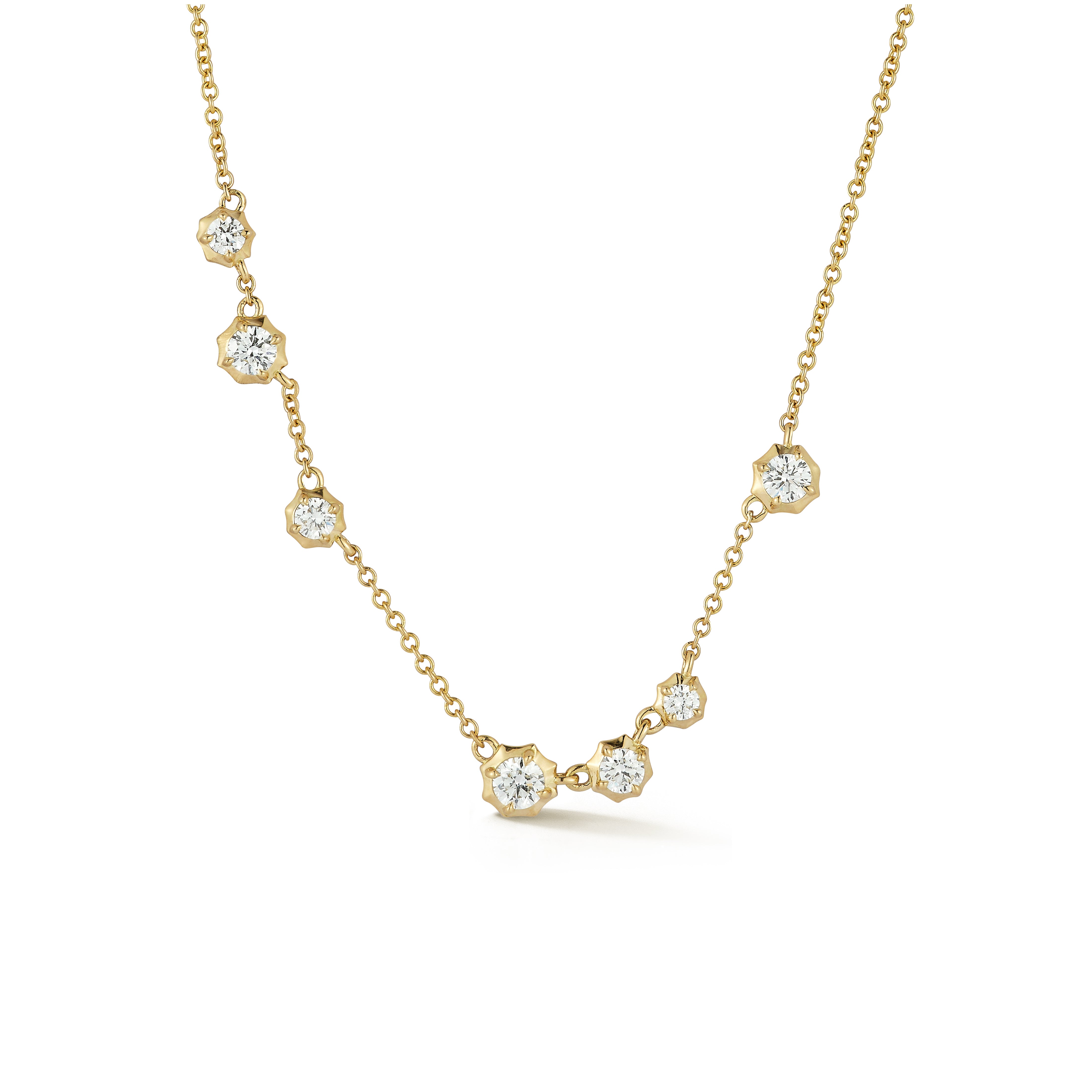 18k yellow gold diamond small constellation necklace by Jade Trau Tiny Gods