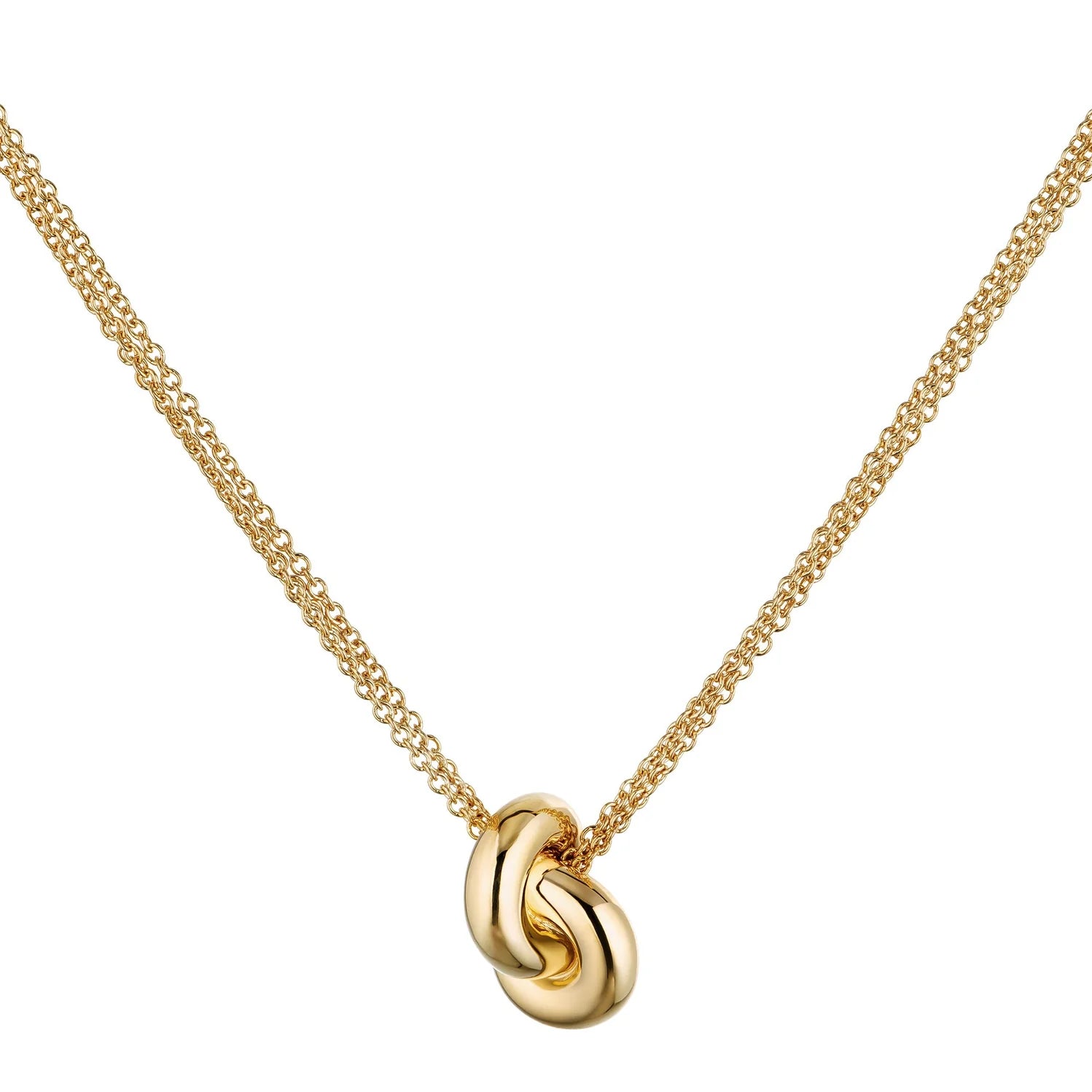 18k yellow gold medium legacy knot pendant necklace by Engelbert Tiny Gods