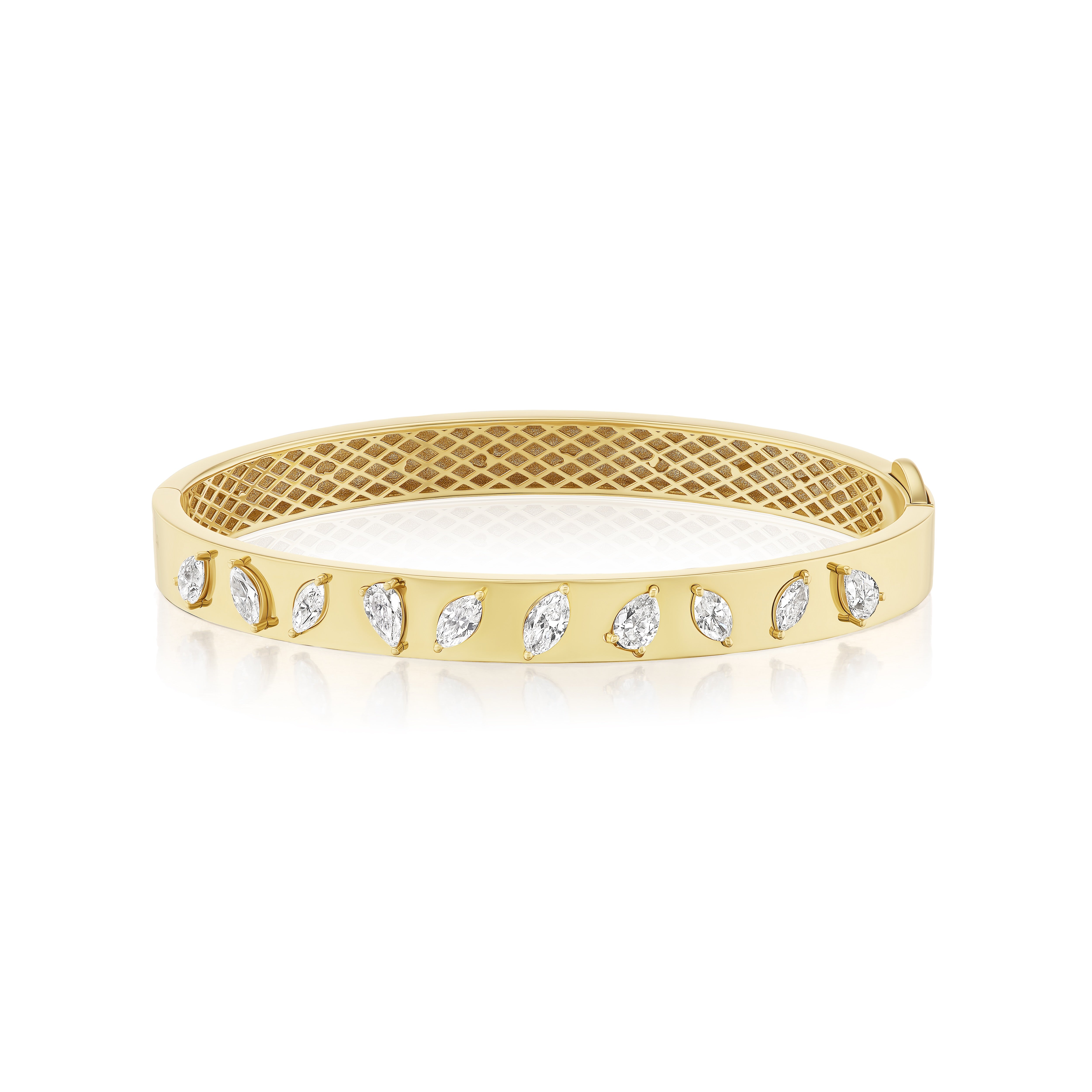 Marquis and Pear Shape Diamond Bangle