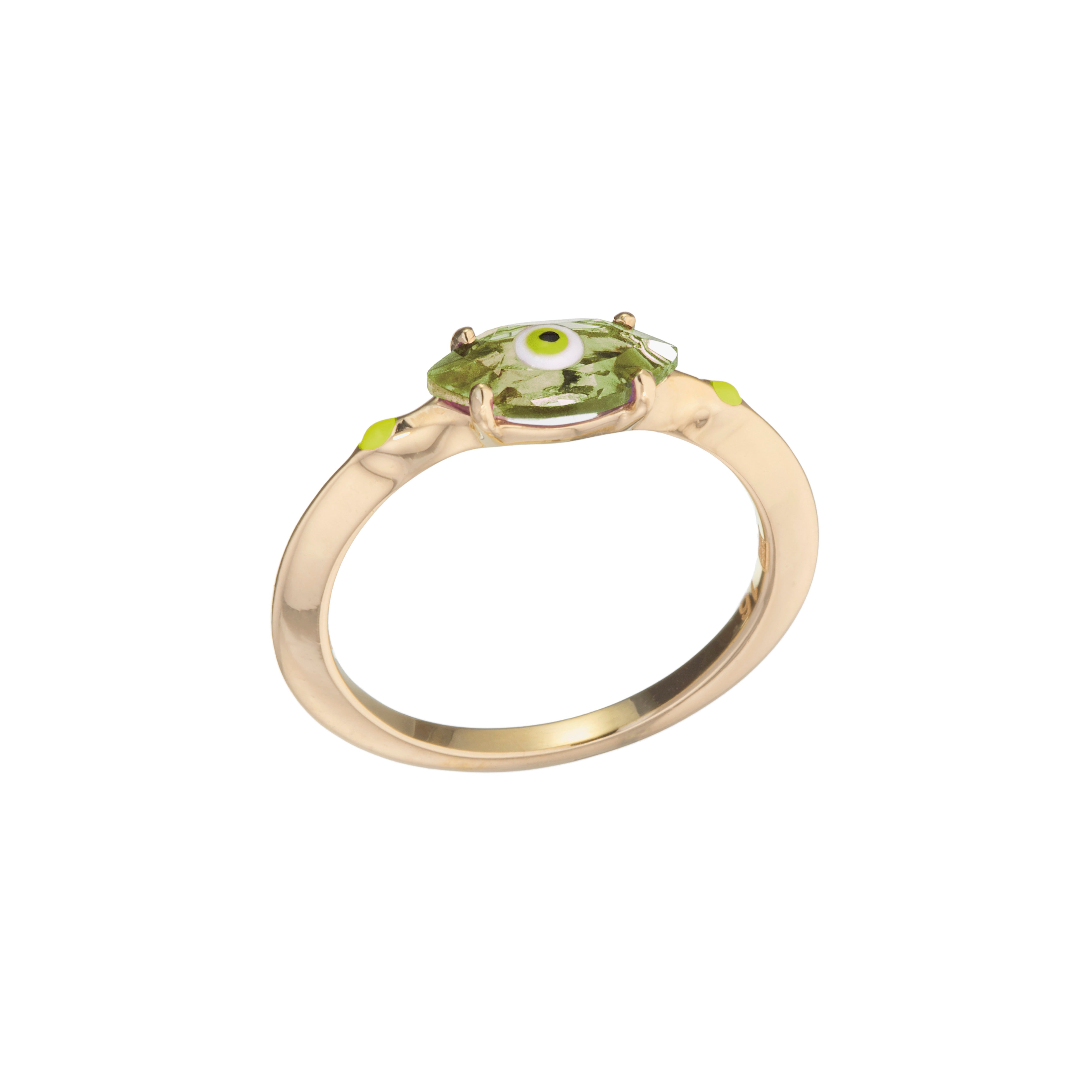 Marquis Peridot Big Eye Ring