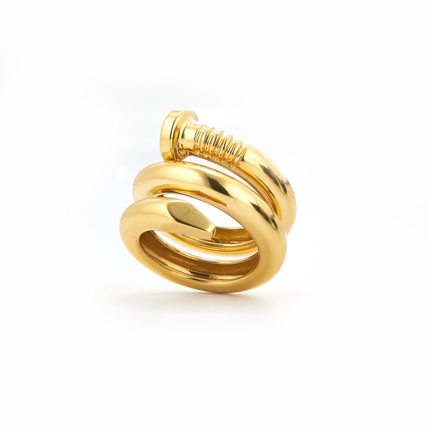yellow gold polished nail ring David Webb tiny gods