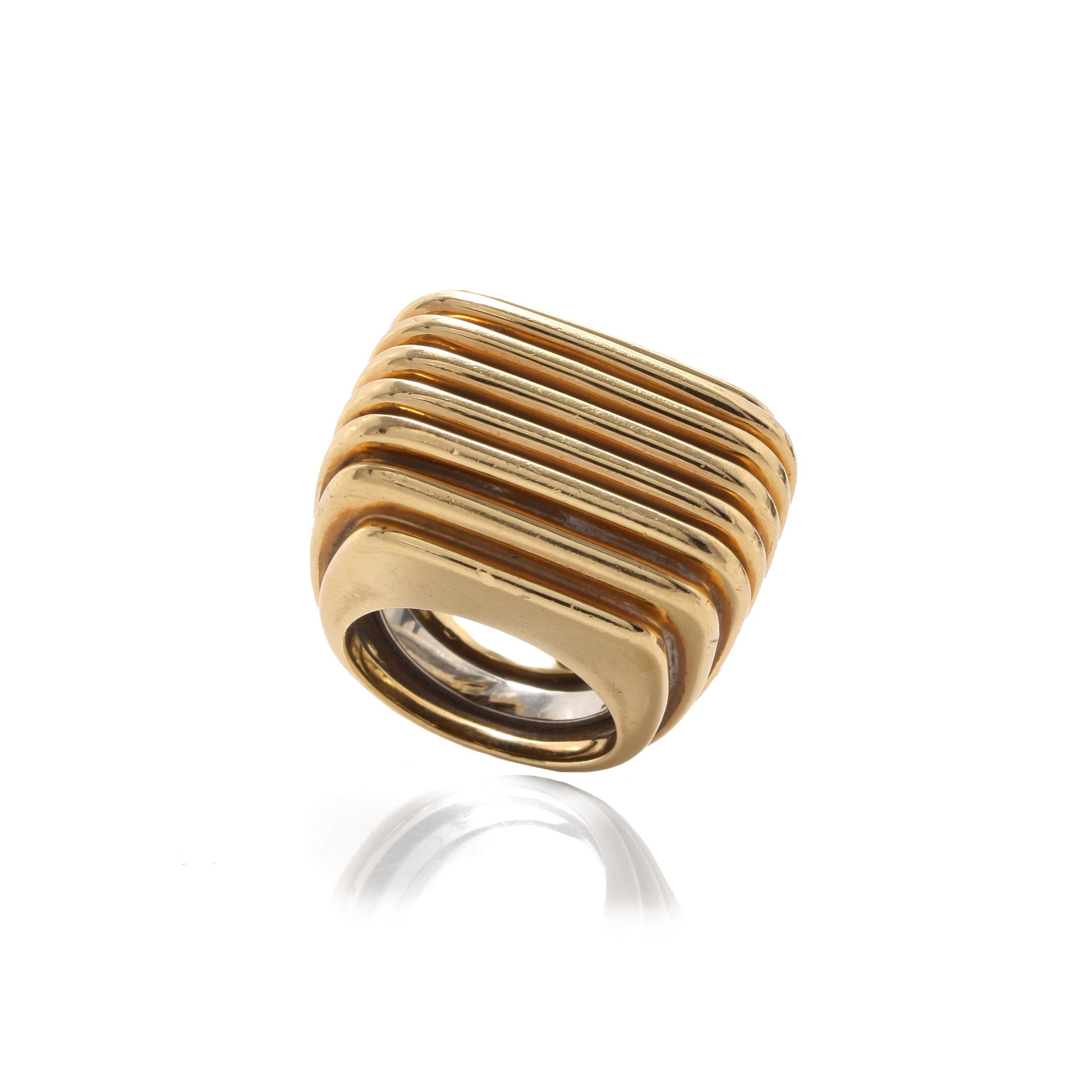 18k yellow gold radiator ring by David Webb Tiny Gods