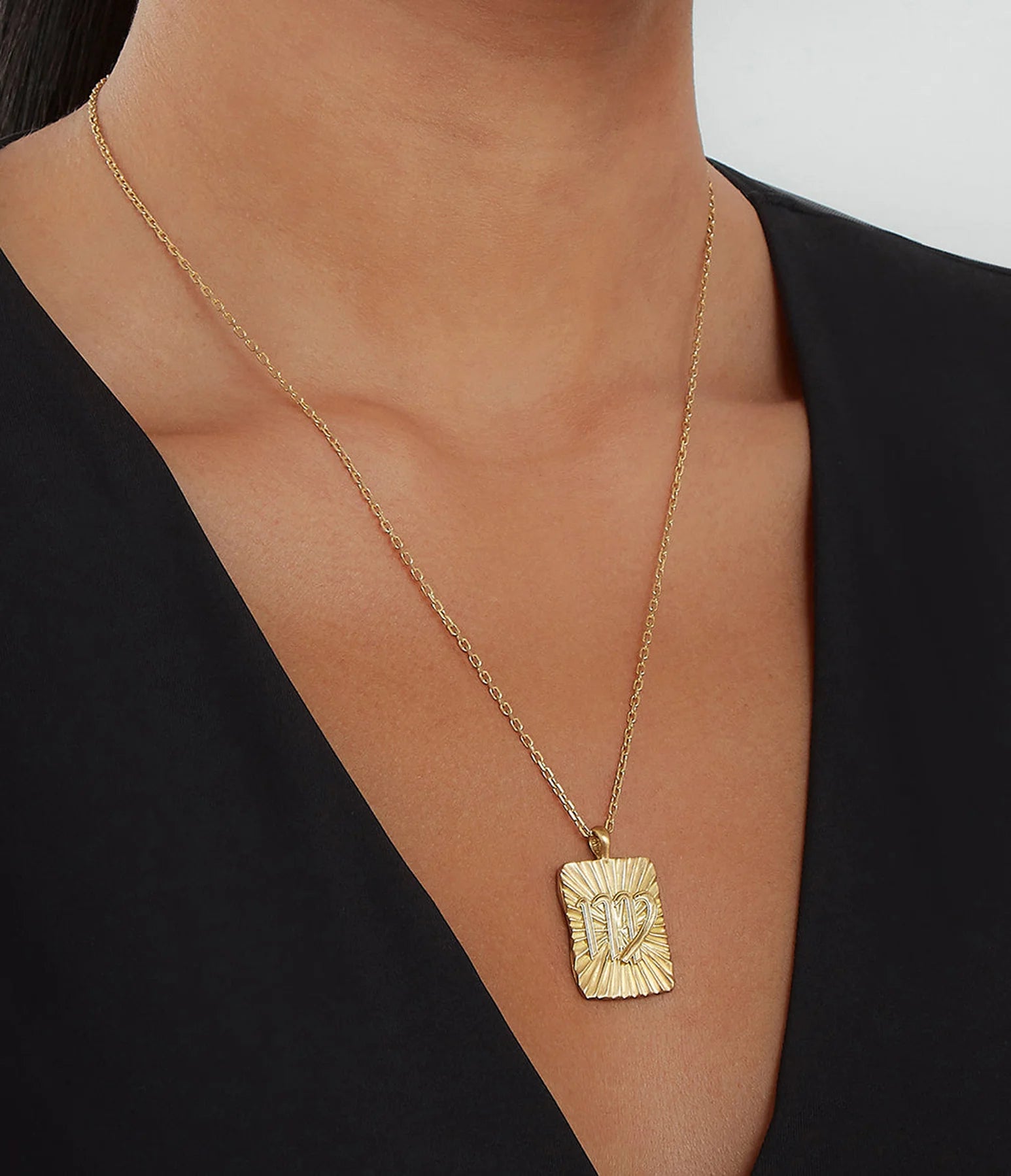 18k yellow gold virgo zodiac pendant necklace by David Webb Tiny Gods