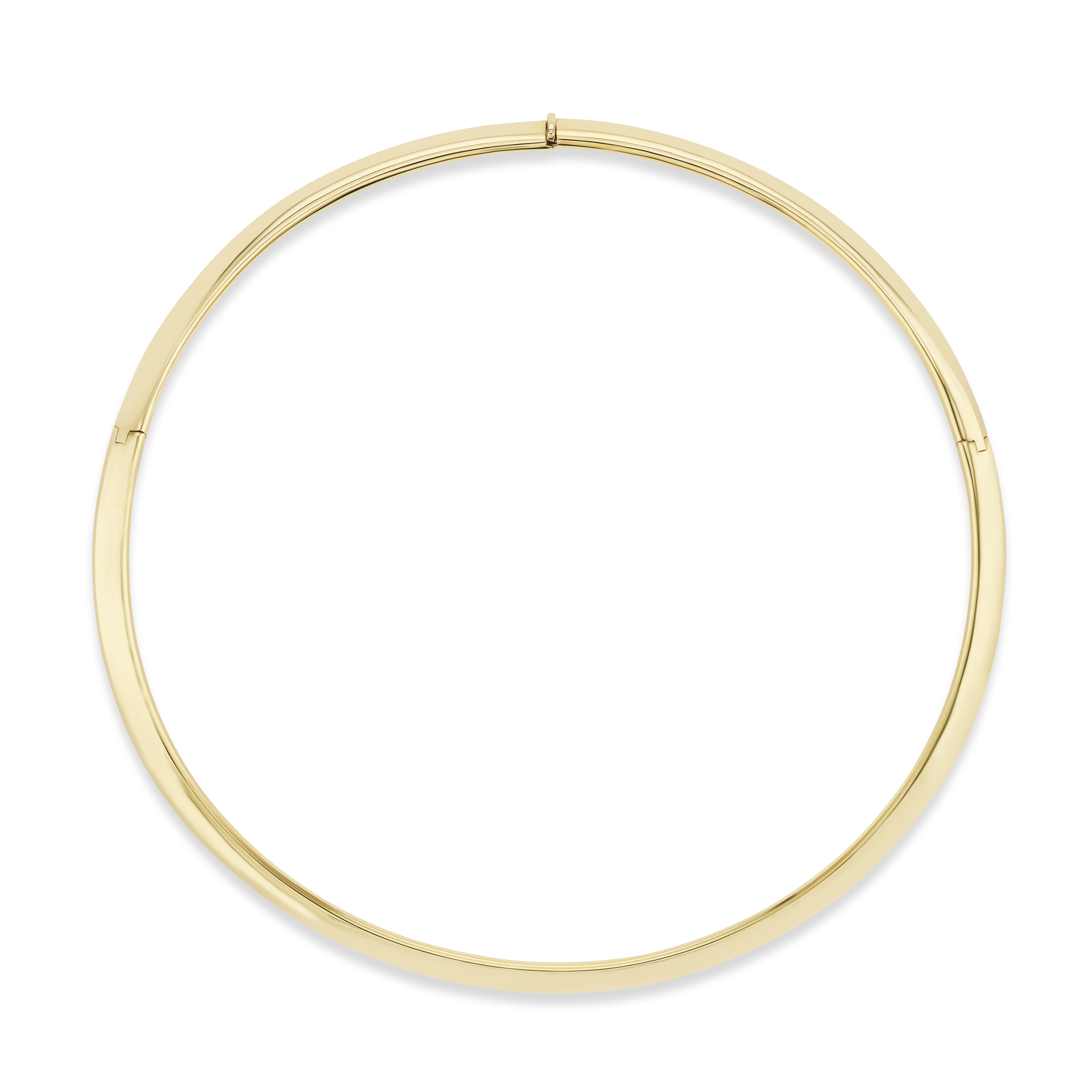 18k yellow gold 6mm hinged collar choker necklace by Tiny Gods