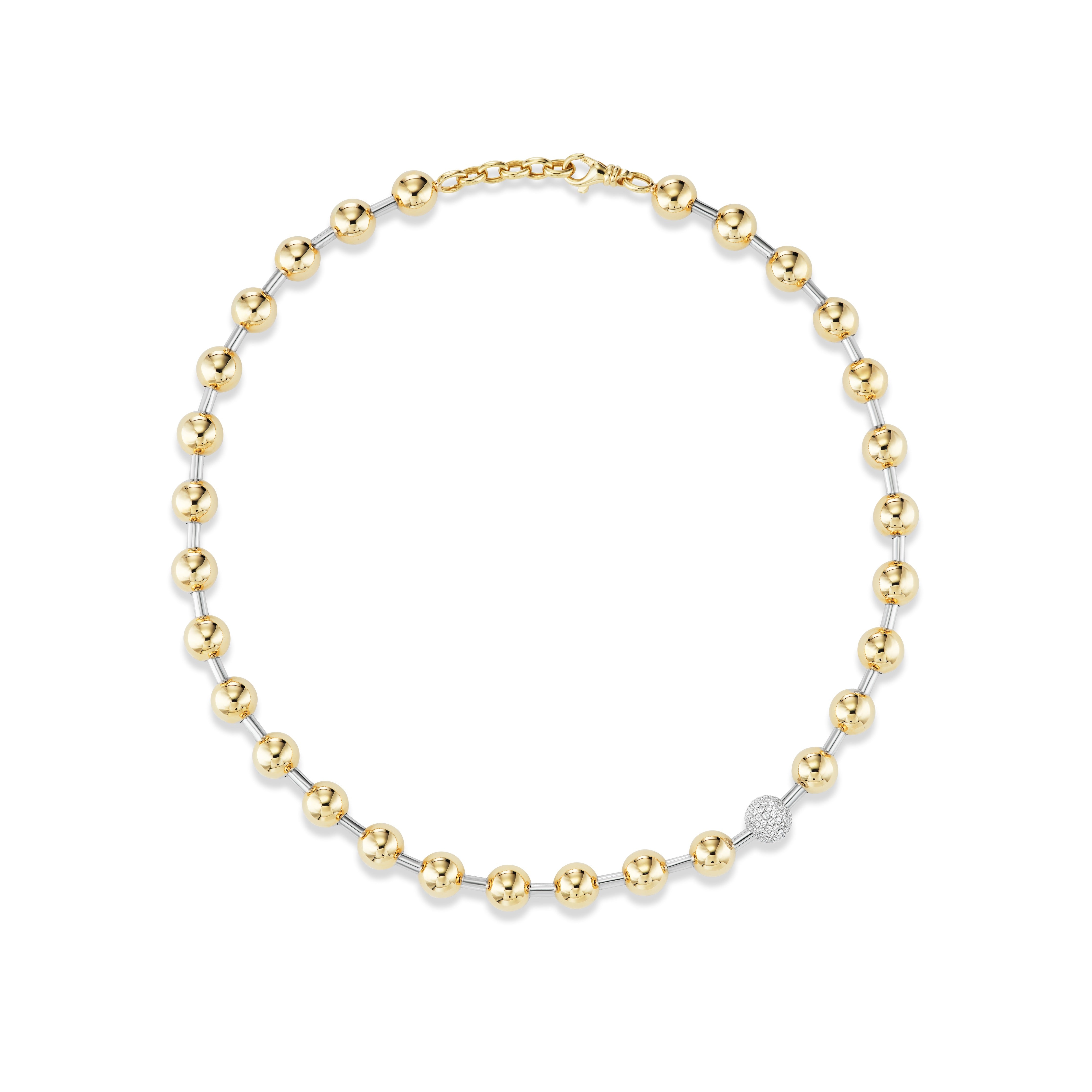 rainbow k tiny gods diamond ball chain necklace