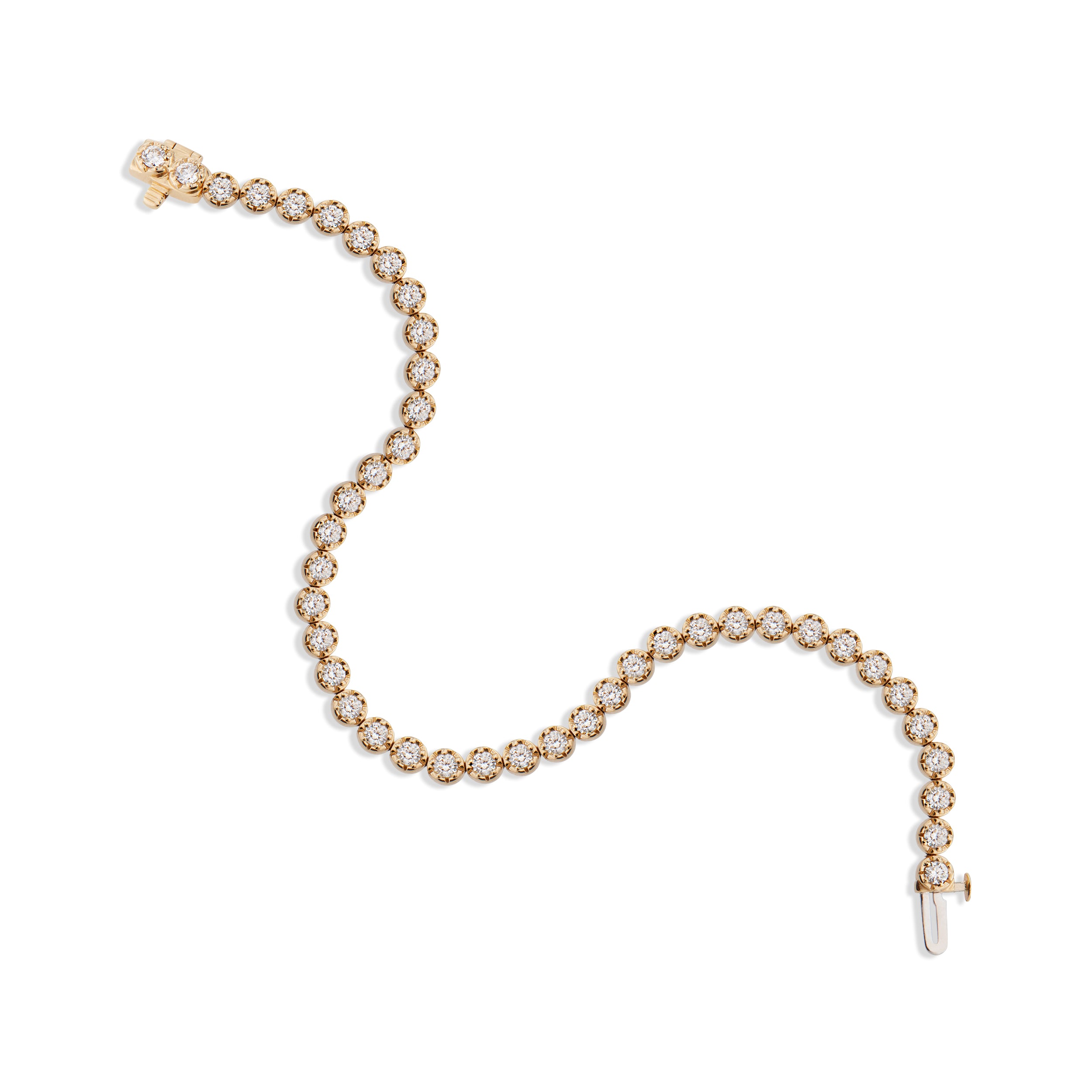 Bezel Diamond Tennis Bracelet