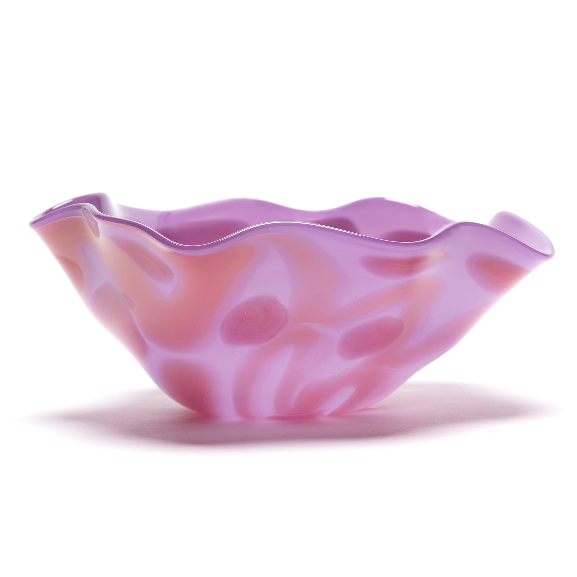 Paul Arnhold hand blown violet wavy bowl glass Tiny Gods purple