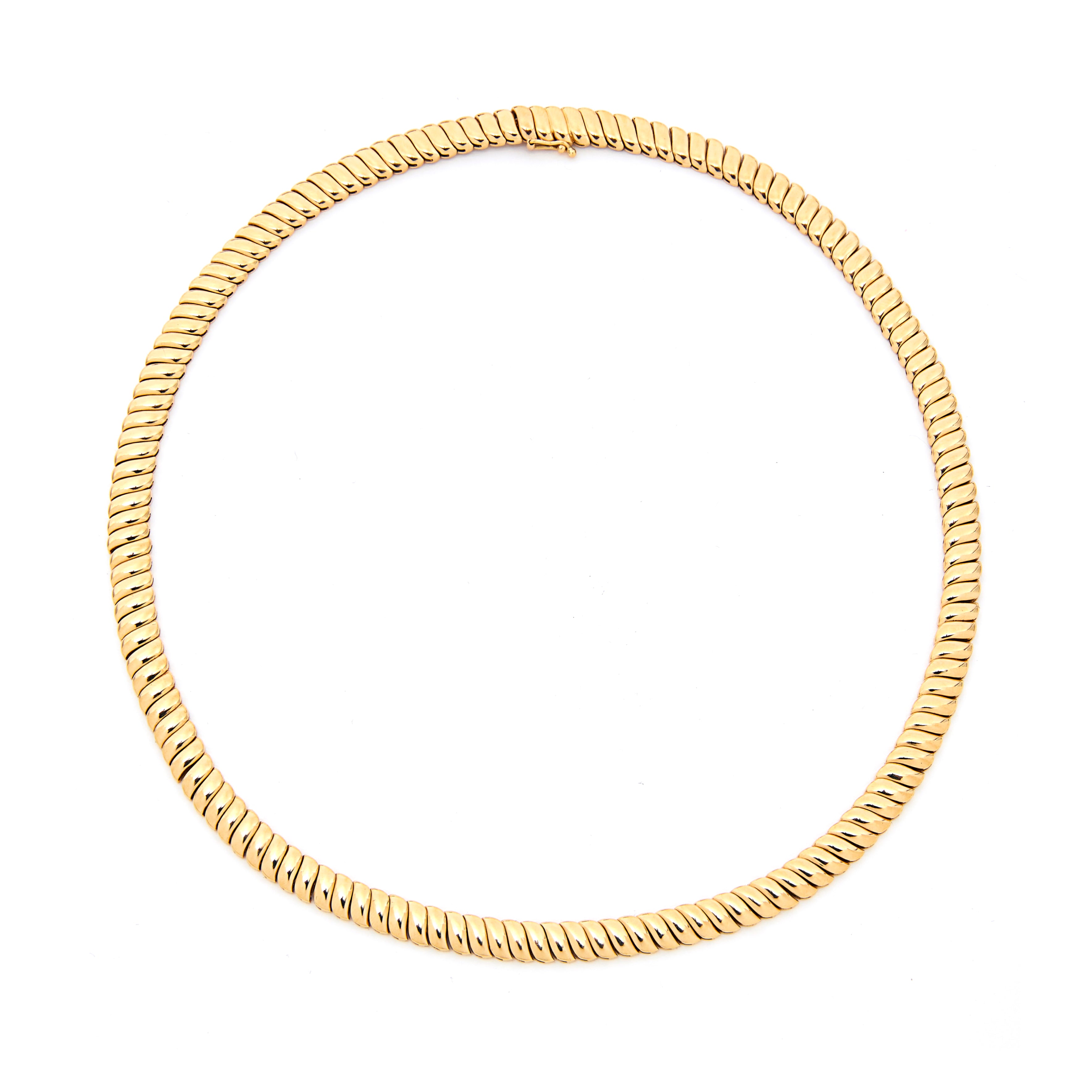 18k yellow gold Zoe choker with diamonds by Anita Ko