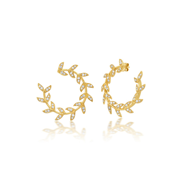 18k yellow gold earrings by Graziela 