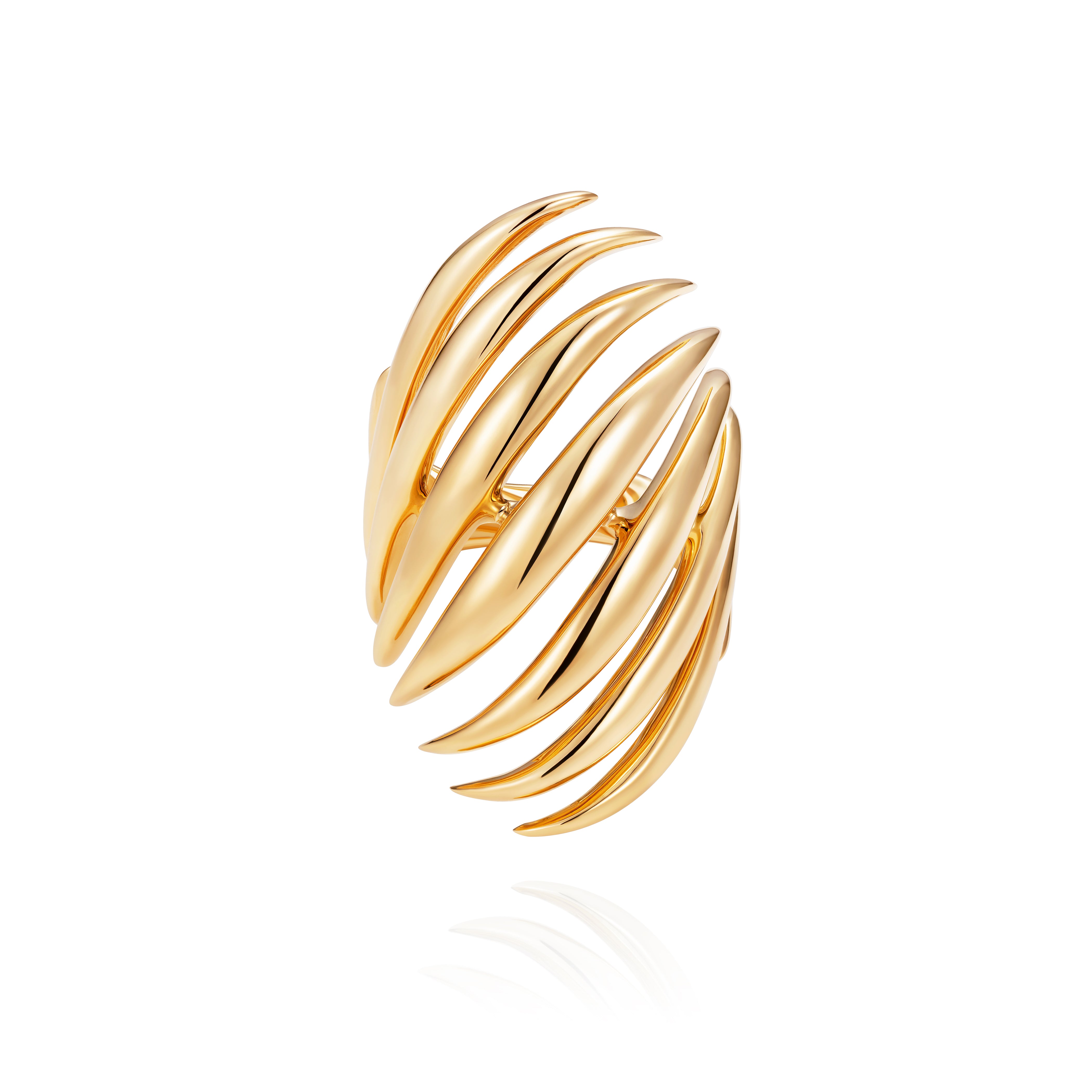 18k yellow gold Fernando Jorge Flame Ring Tiny Gods