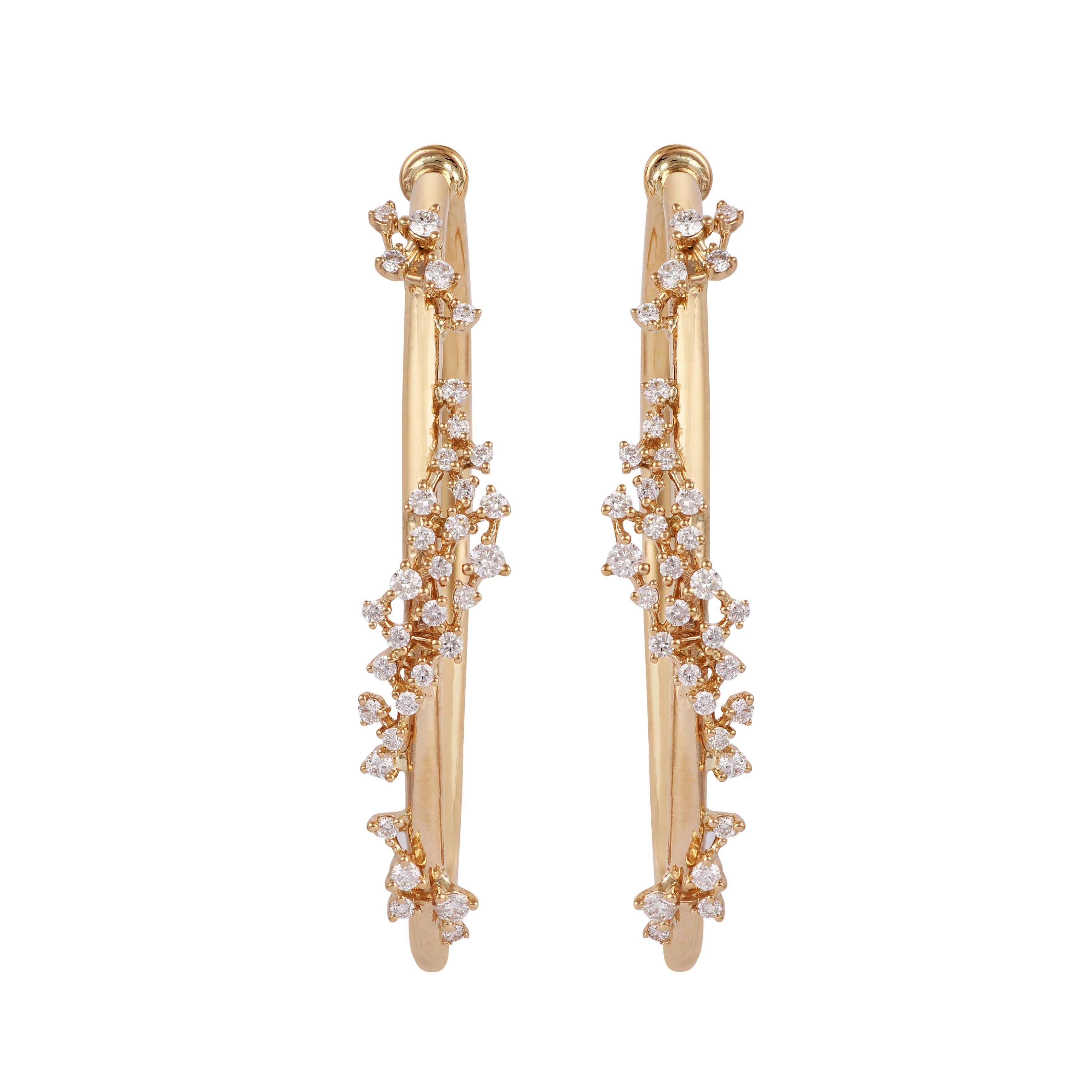 Diamond Scatter Hoop Earrings by Ananya sale