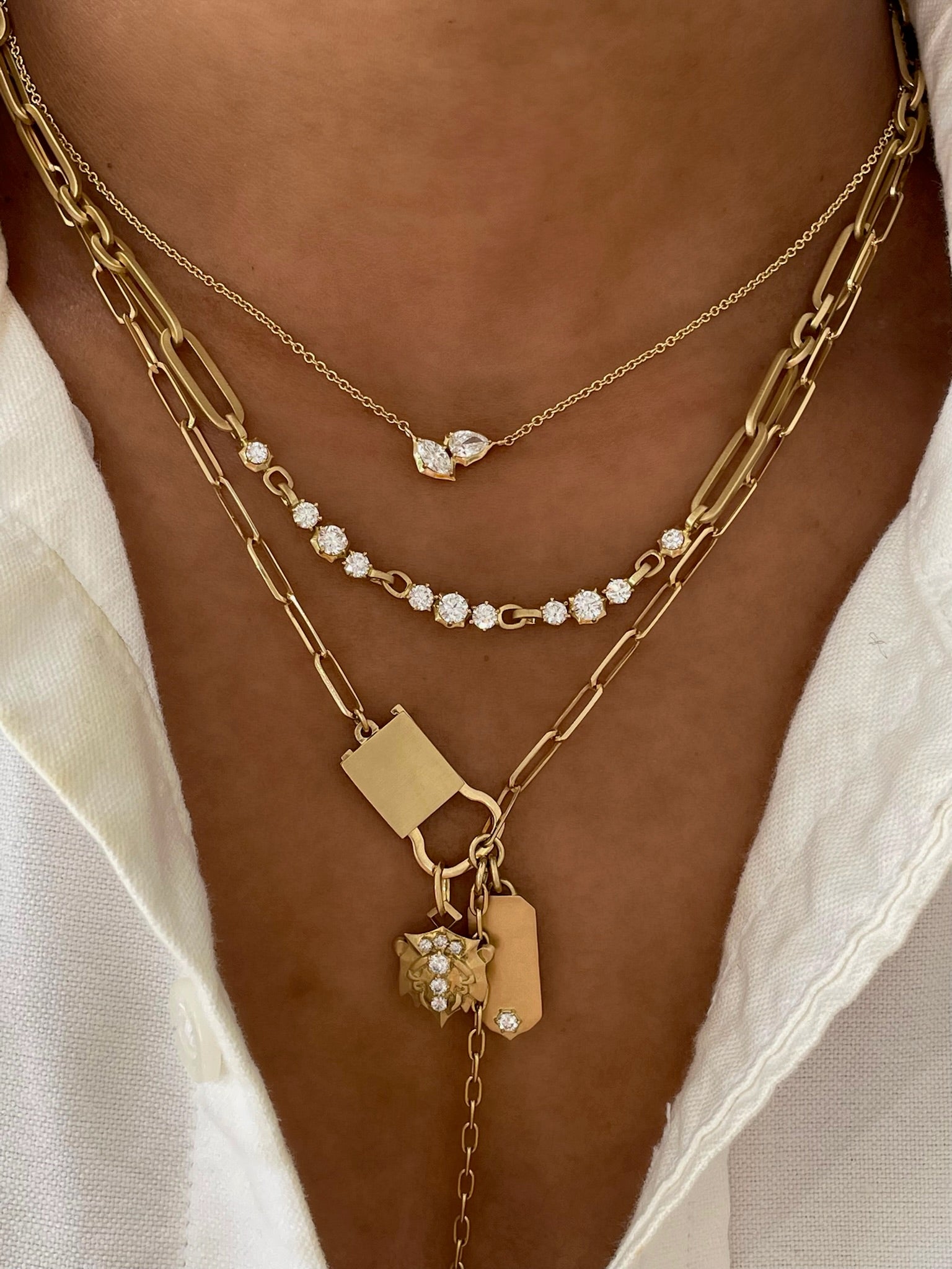 Poppy Two Stone Pendant