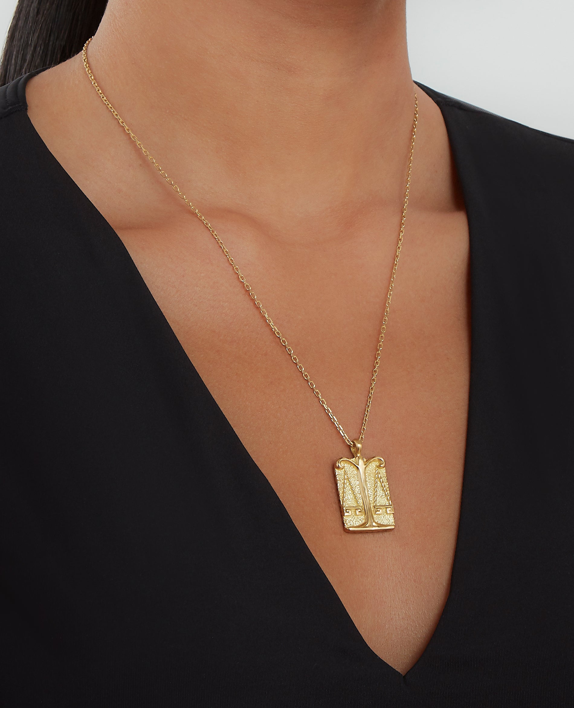 Diamond Libra Zodiac Pendant