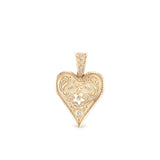 14k yellow gold Medium Southwestern Heart Charm pendant by Marlo Laz Tiny Gods