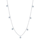 18k small floating gold diamond necklace by Graziela 