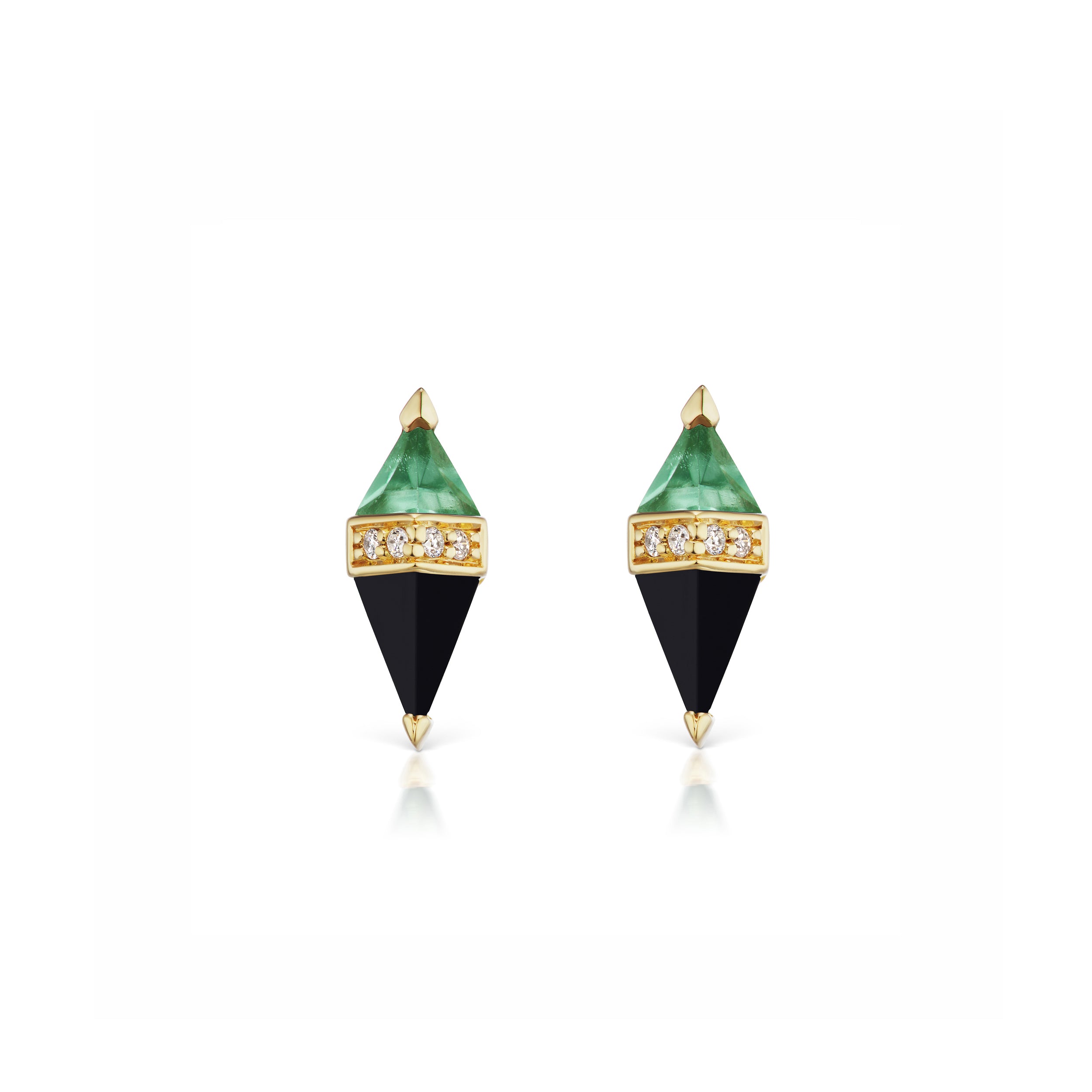 18k yellow gold pietra studs by Sorellina