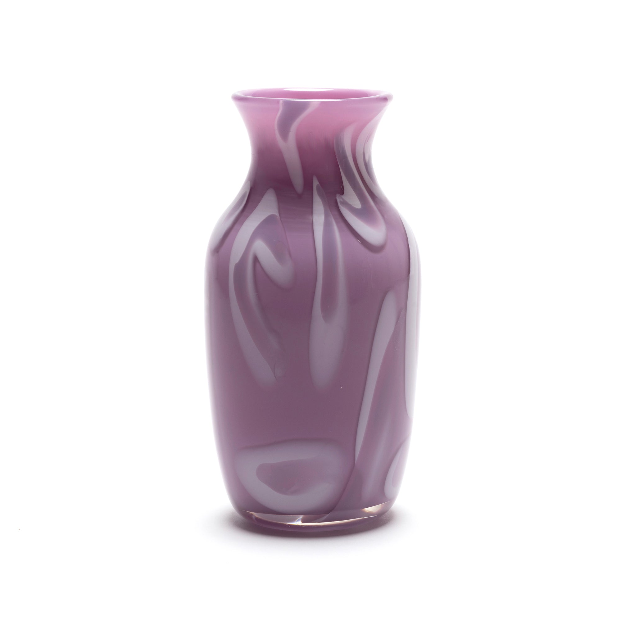Paul Arnhold hand blown lilac and white glass vase Tiny Gods