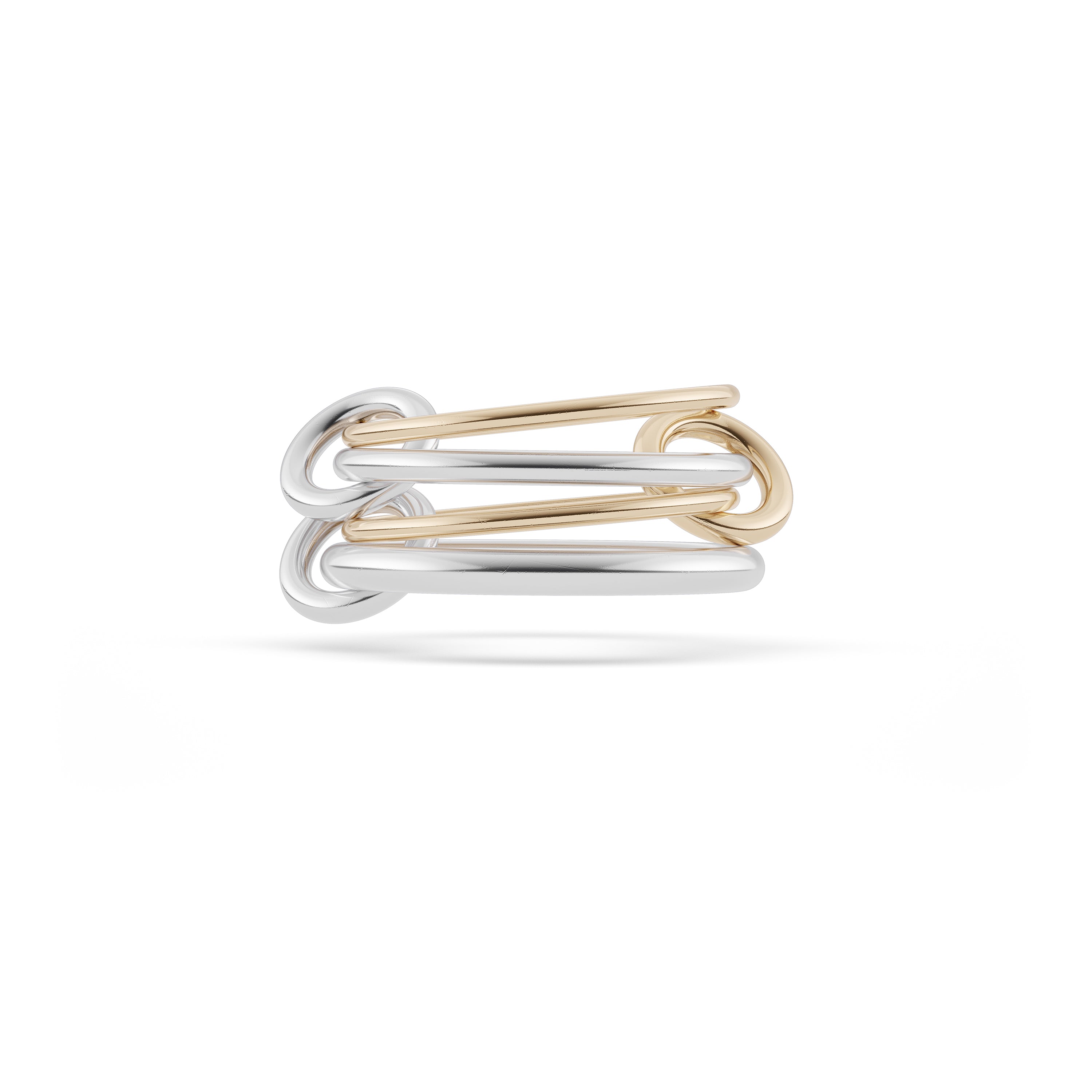 Sterling silver and 18k yellow gold Pisces SG Ring by Spinelli Kilcollin Tiny Gods