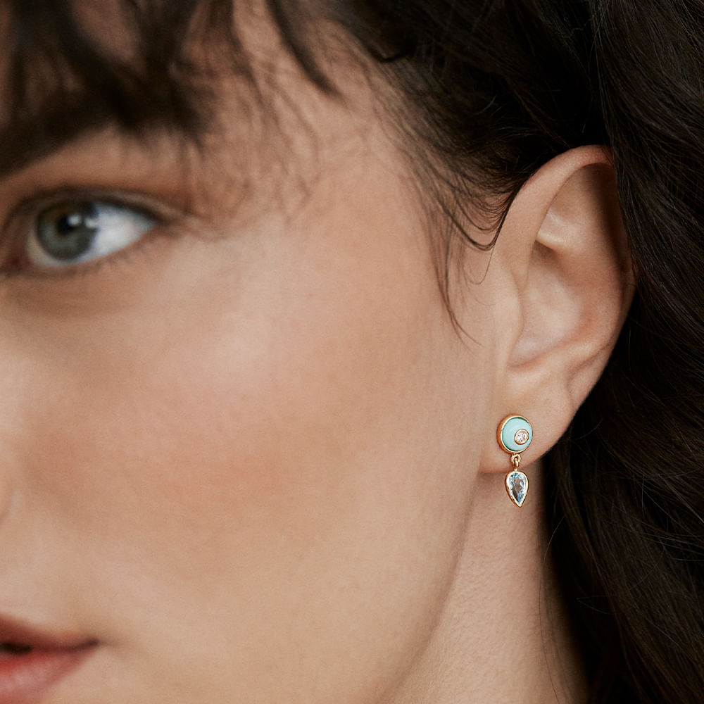 Blue Topaz Uirapuru Earrings by Sauer