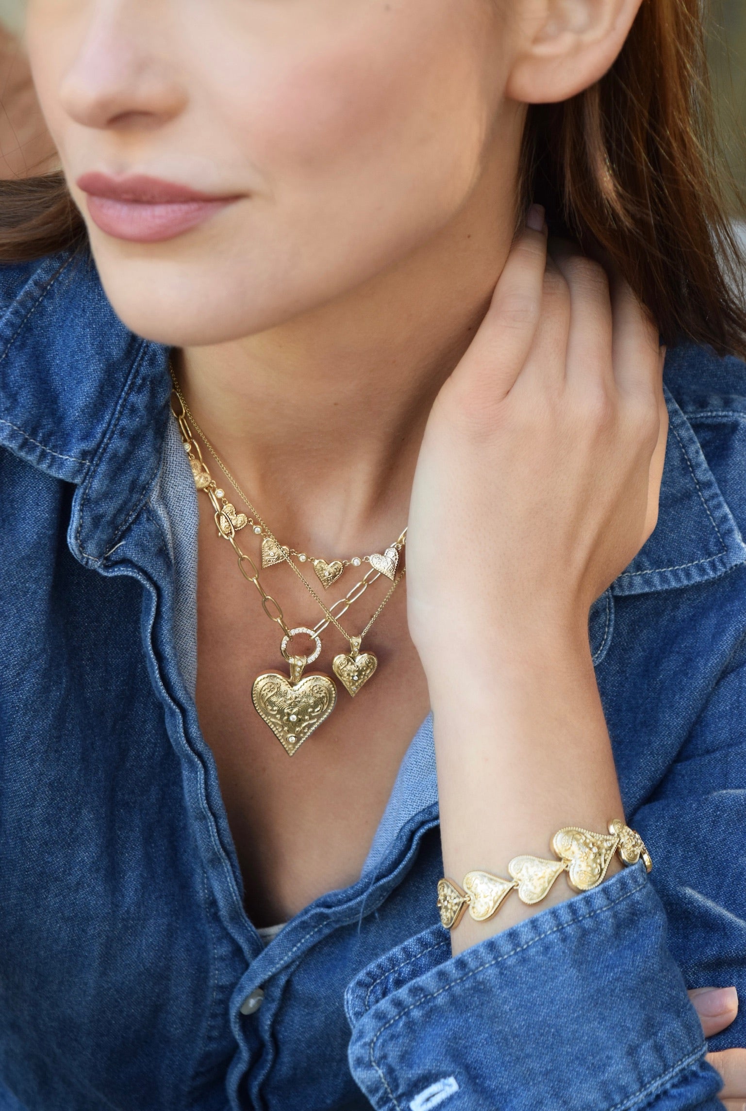 Small Southwestern Heart Pendant