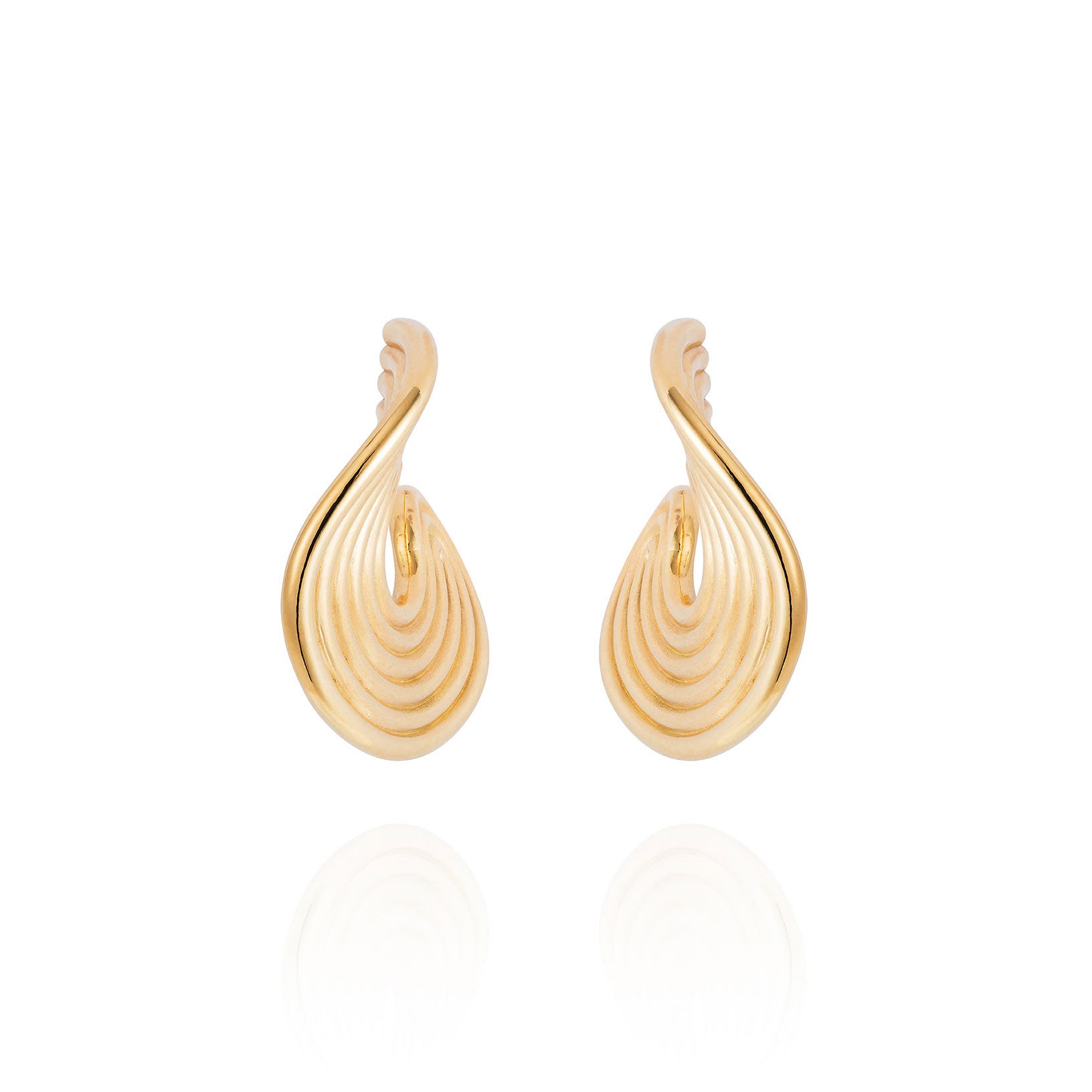 Fernando Jorge Stream Lines Flat Hoop Earrings Tiny Gods