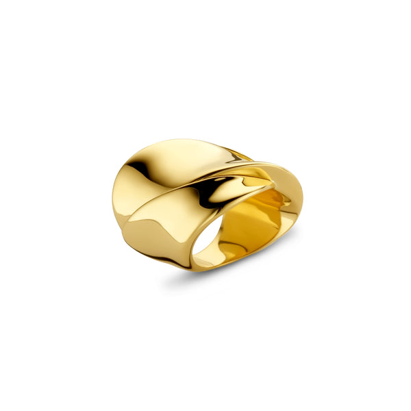 18k yellow gold flux ring by Dries Criel Tiny Gods