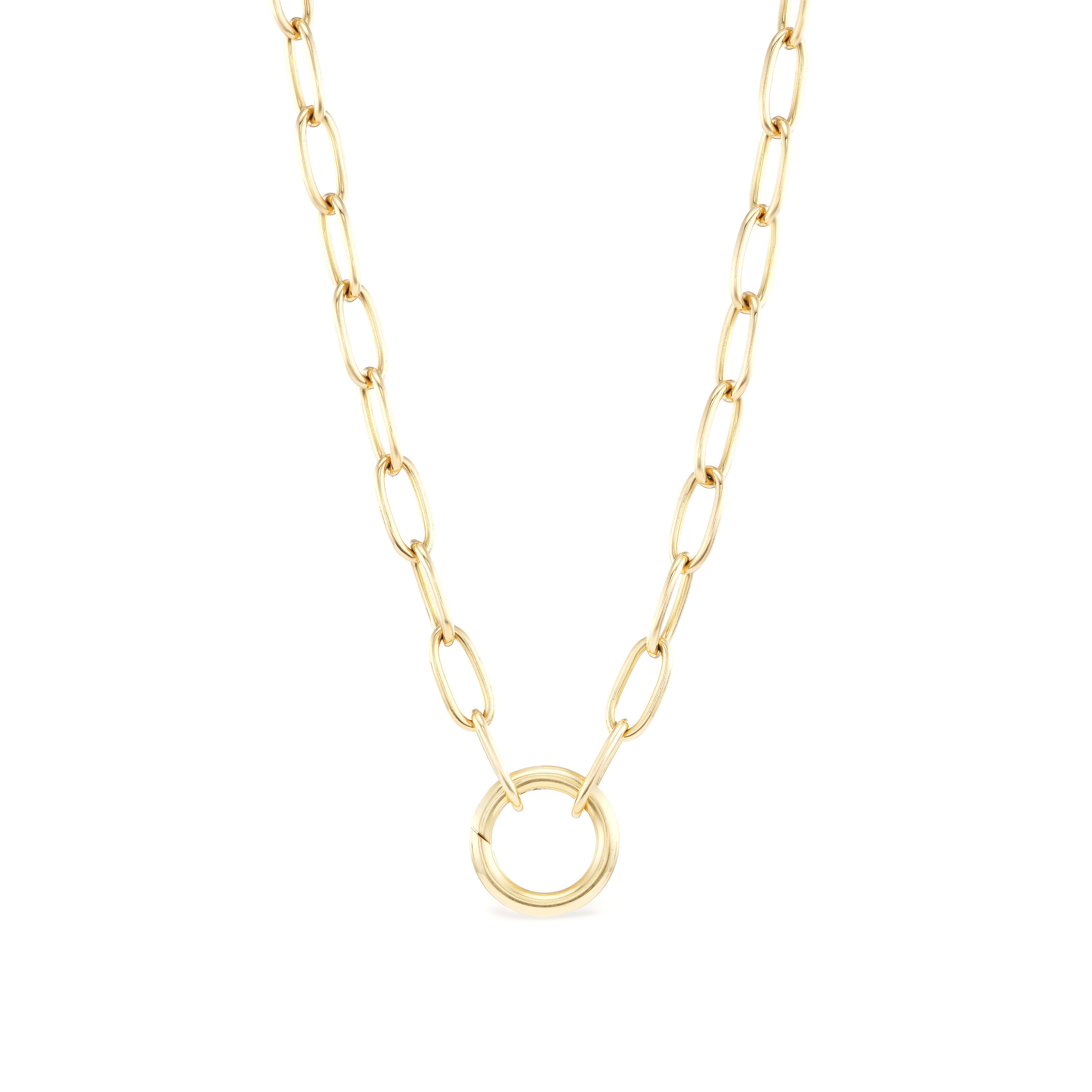 14k yellow gold paperclip Sardinia Chain II w/ Gold Clasp Marlo Laz Tiny Gods
