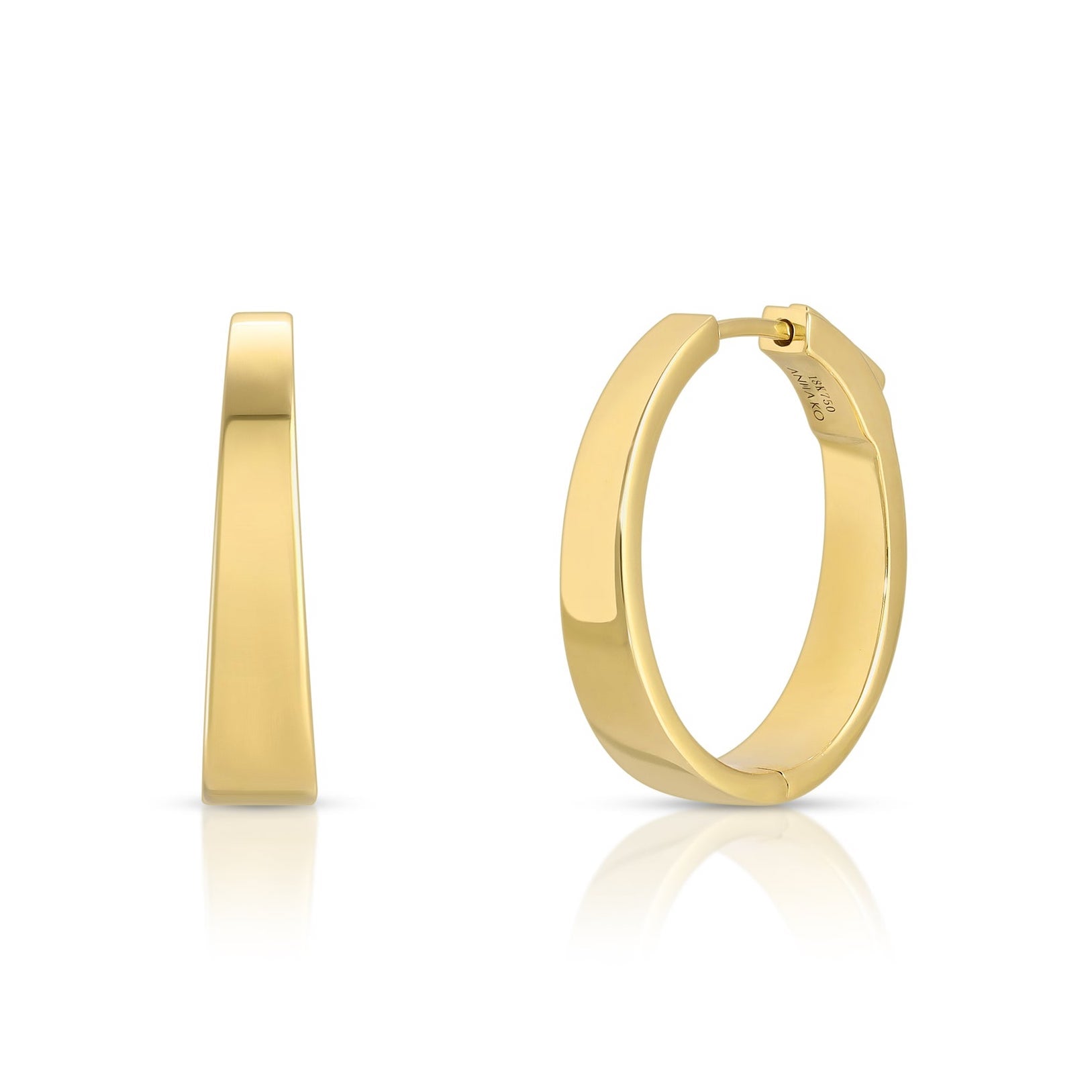 18k yellow gold meryl hoops by Anita Ko Tiny Gods