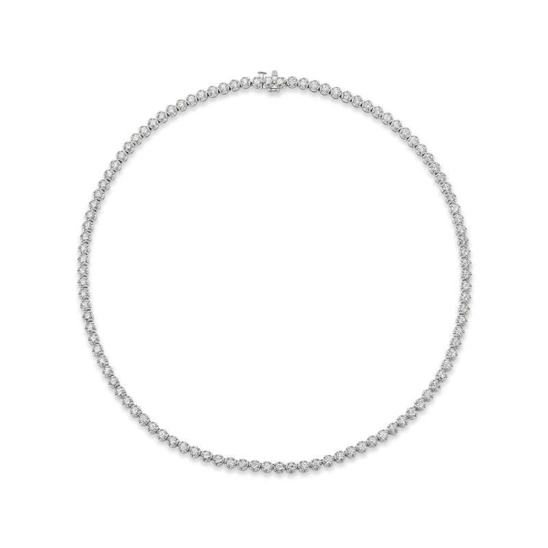 14k white gold diamond tennis necklace tiny gods