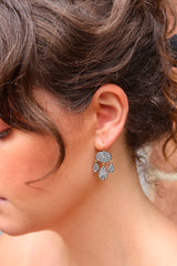 Grey Diamond Baby Dangle Earrings
