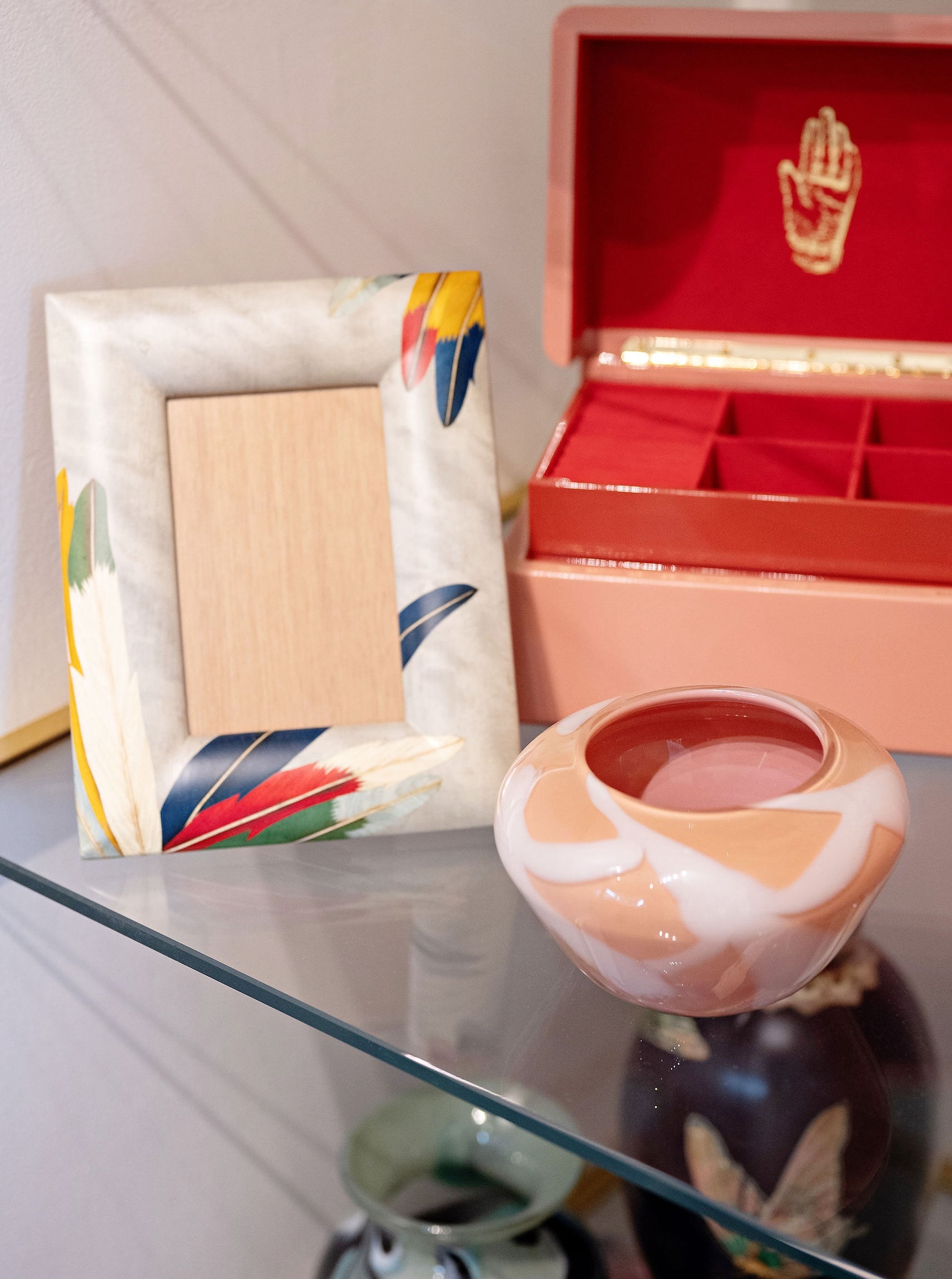 Feather Marquetry Picture Frame