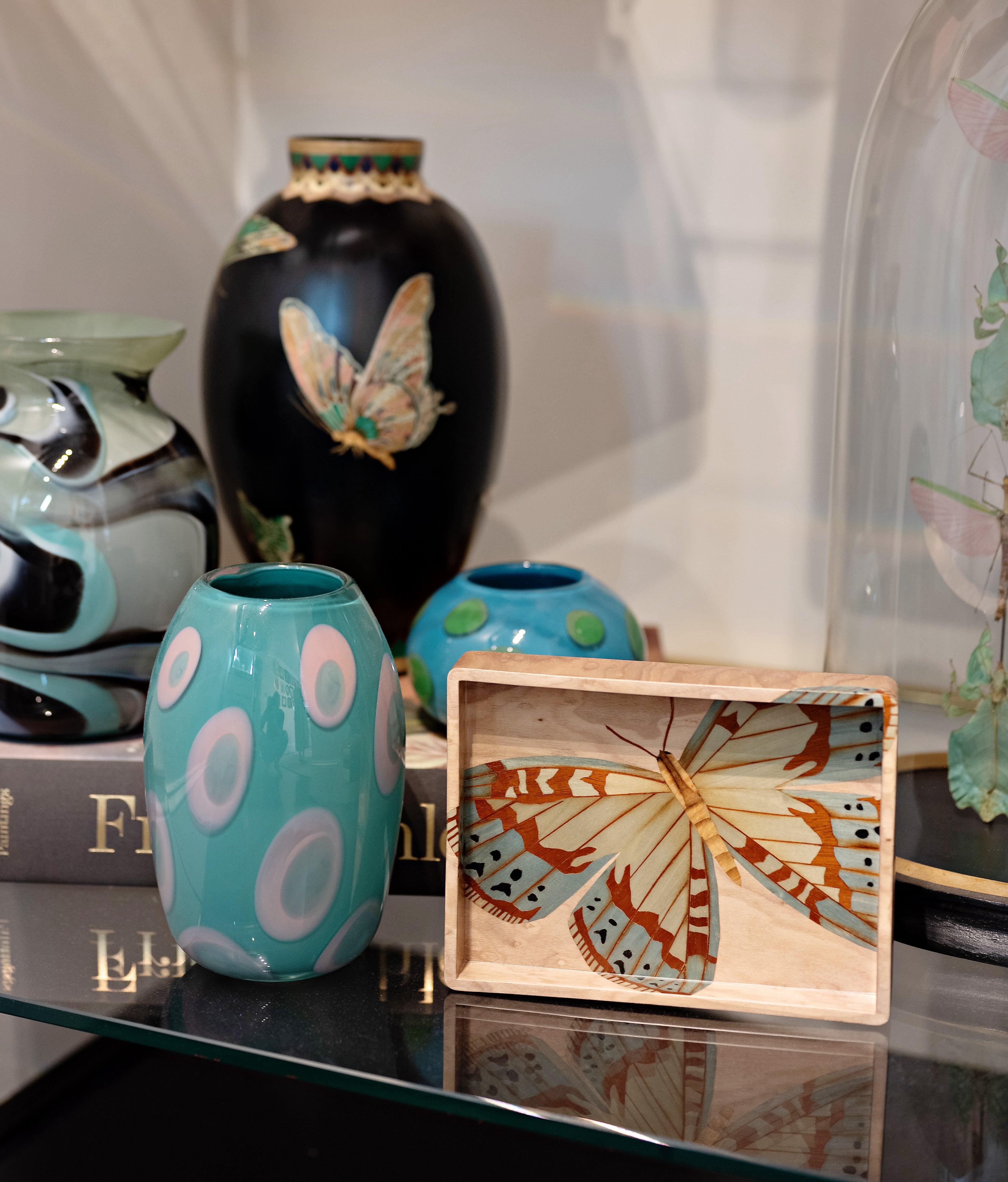 Butterfly Marquetry Vide Poche