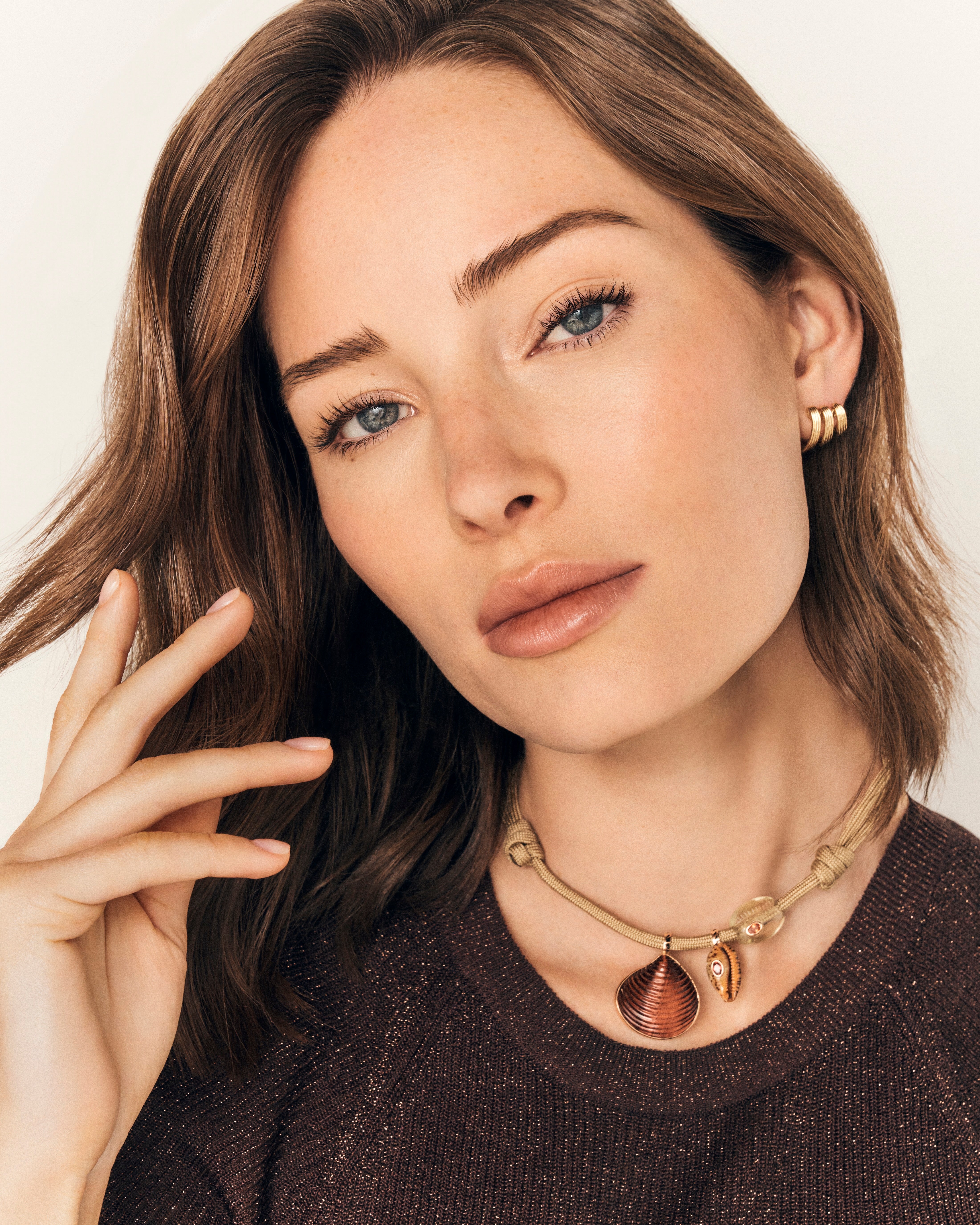 Red Tiger's Eye Venus & Cowry Shell Necklace