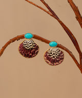 Turquoise & Natural Shell Earrings